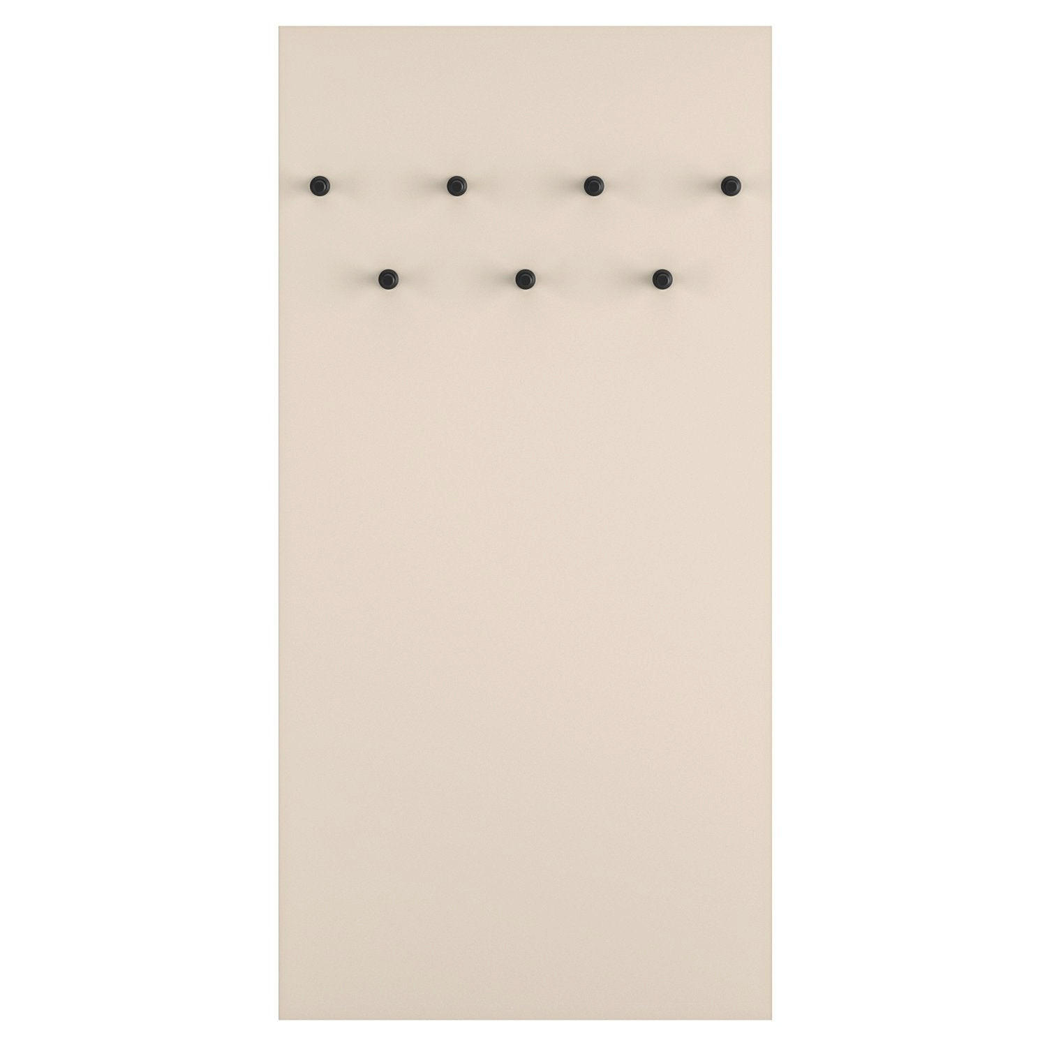 WANDGARDEROBE Caletto Beige mit 6 Haken 68 cm - Beige/Schwarz, Holzwerkstoff (68/137/2cm) - Selsey