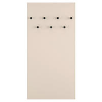 WANDGARDEROBE Caletto Beige mit 6 Haken 68 cm - Beige/Schwarz, Holzwerkstoff (68/137/2cm) - Selsey