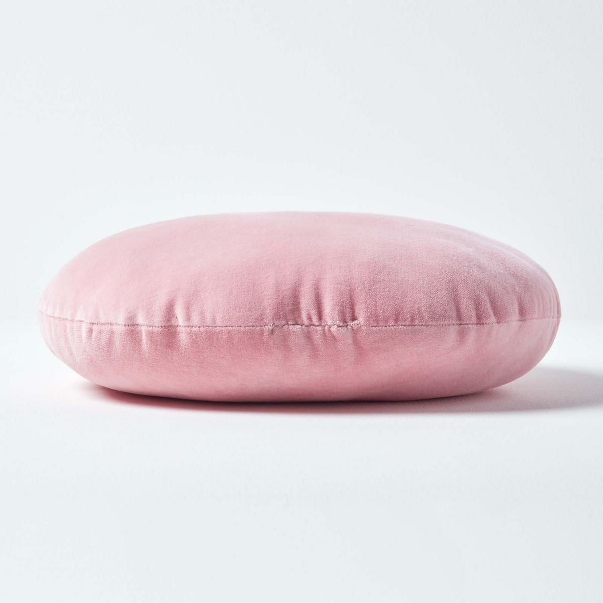 DEKOKISSEN rund rosa, Baumwollsamt?40 cm - Rosa, Textil (40/40cm) - Homescapes