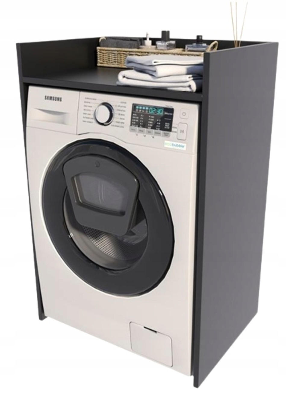 WASCHMASCHINENSCHRANK Schwarz 66/51,8/98 cm - Schwarz, Holzwerkstoff (66/98/51.8cm) - Matkam Möbel