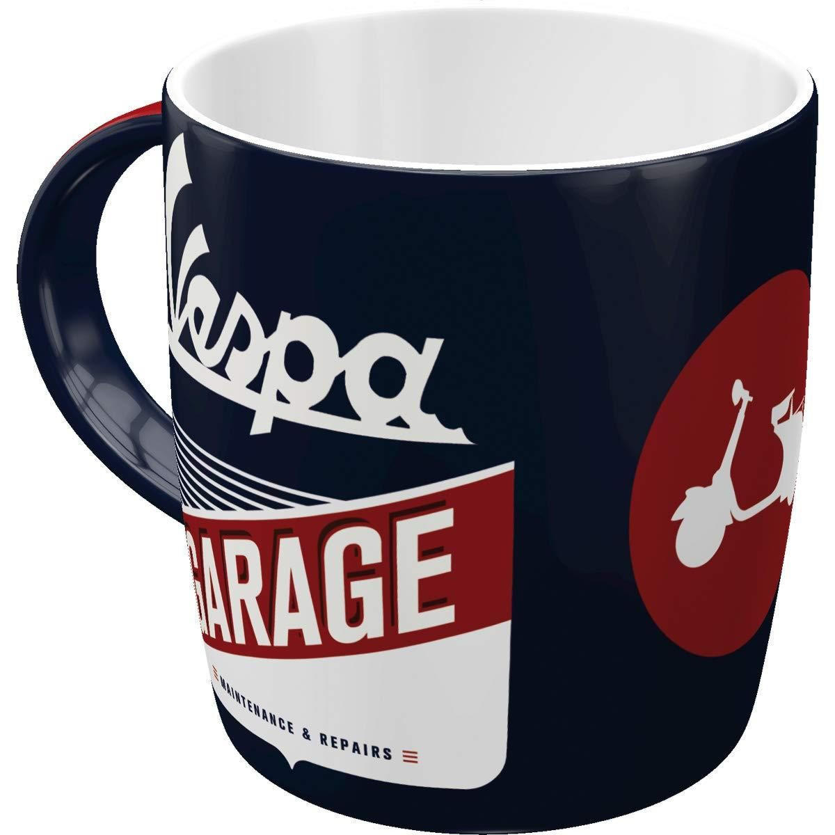 KAFFEETASSE 330 ml Vespa Garage - Multicolor, Keramik (0.33L) - Nostalgic-Art