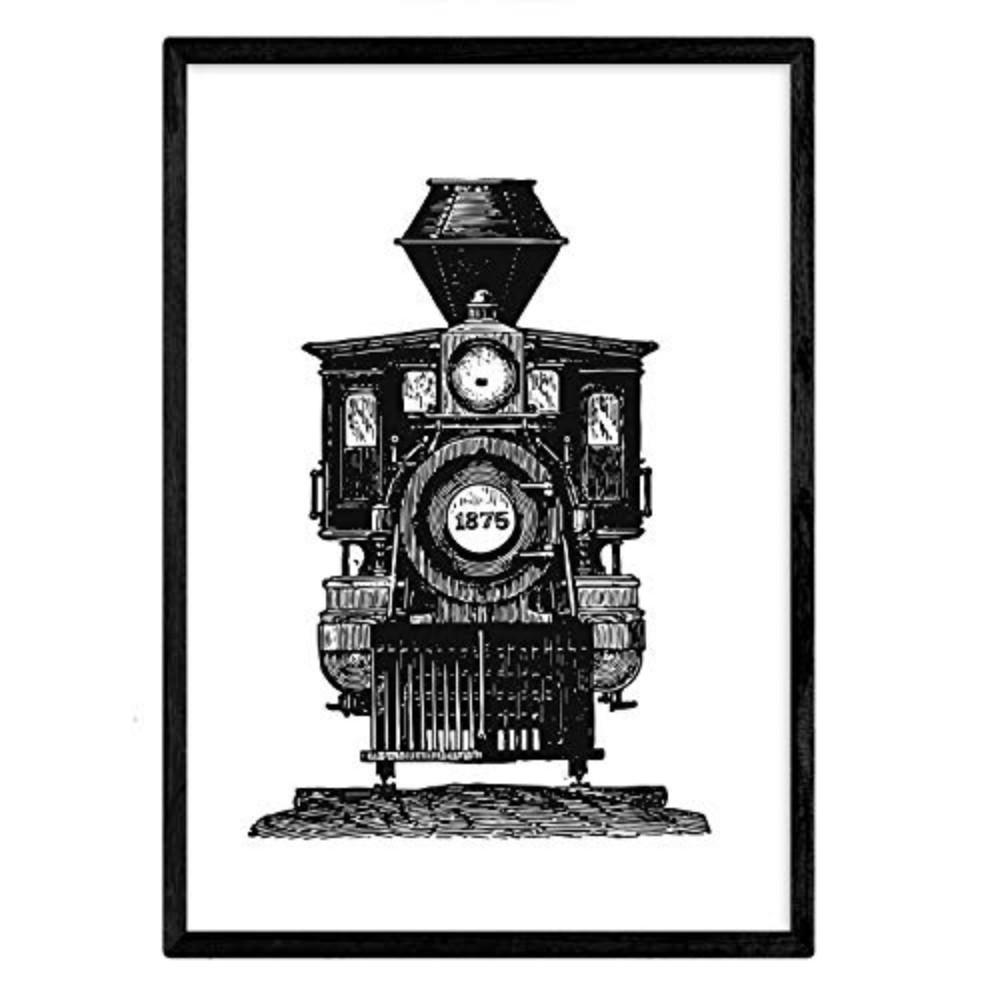POSTER Zug Mit Vintage-Objekten A3 Rahmenlos - Klar, Papier (29.7/5/42cm) - Nacnic