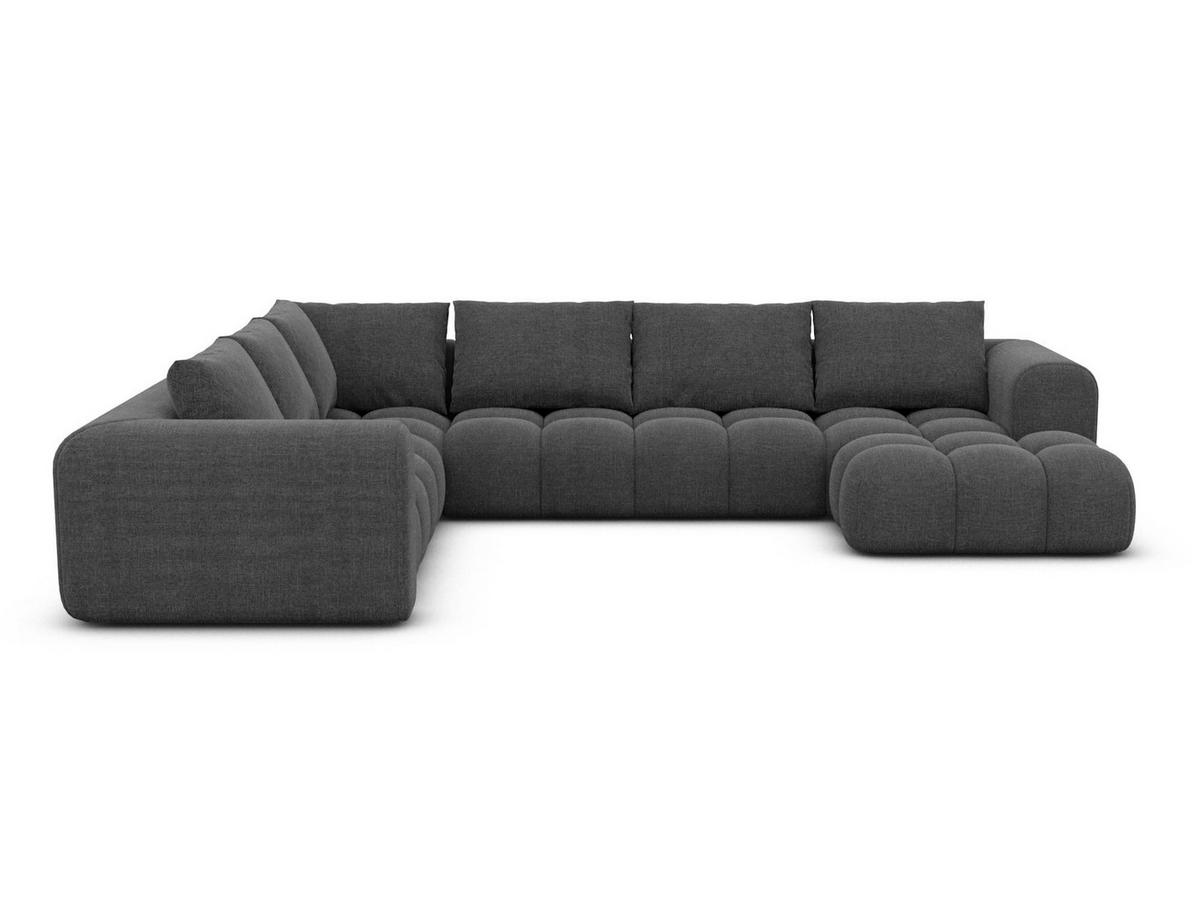 WOHNLANDSCHAFT Casaluna U-Form Anthrazit Strukturstoff - Anthrazit, Kunststoff (338/88/267cm)