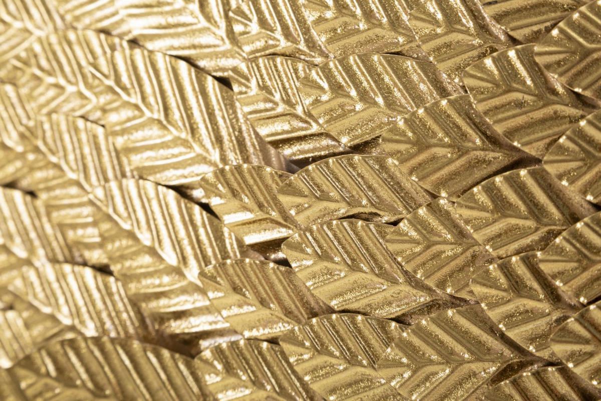 WANDDEKORATIONEN IM 2ER-SET Ali Beauty, goldfarben, Eisen - Goldfarben, Metall (37.5/100/3cm) - Mauro Ferretti