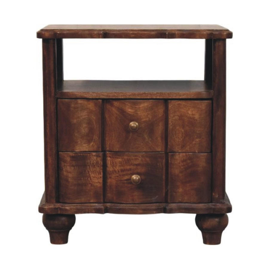 Artisan Furniture KONSOLOVÝ STŮL s povrchem z velvet mocha, 2 zásuvky, tmavě hnědý