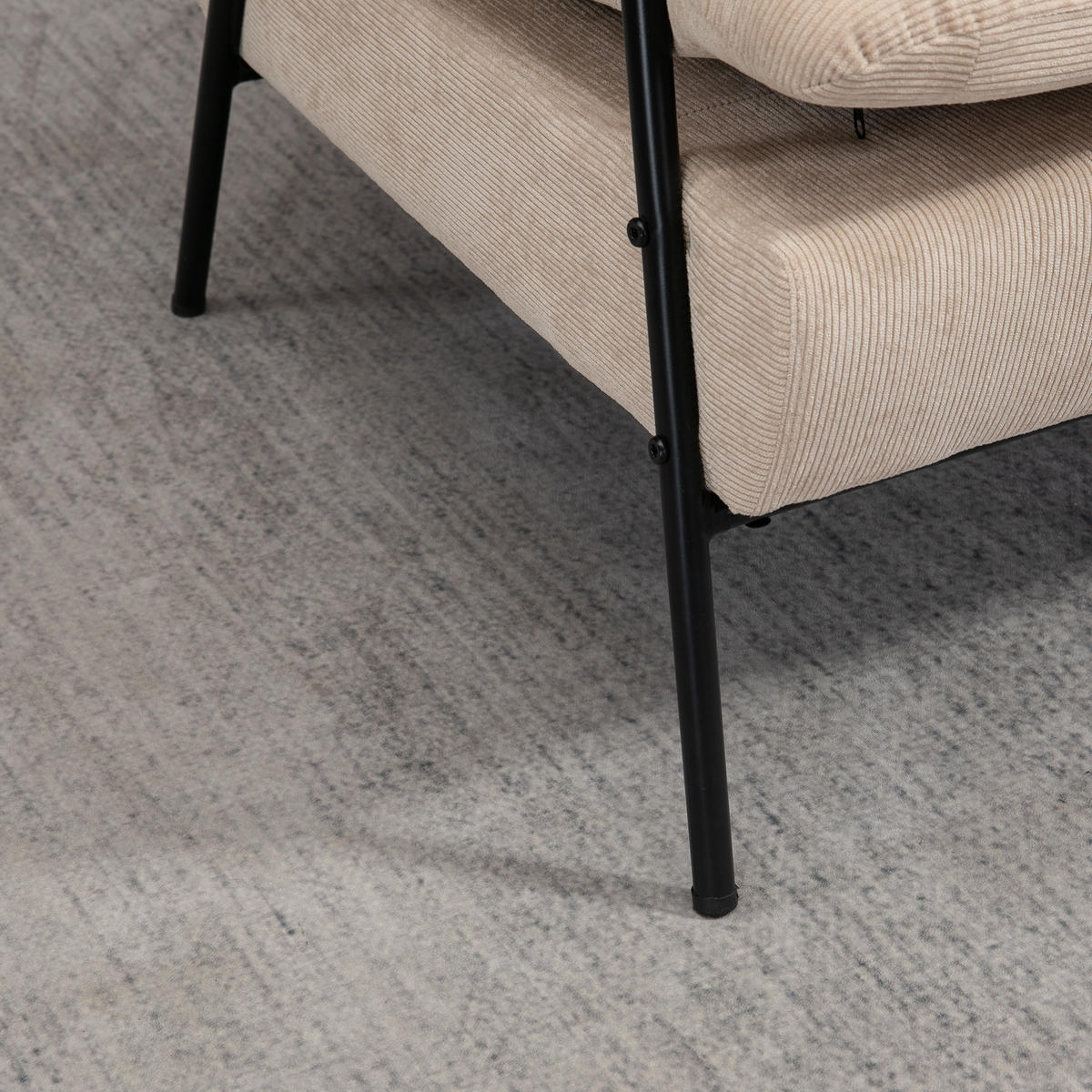 POLSTERSESSEL DE-07547 mit Hocker, Liegefunktion und Kissen Beige - Beige, Metall (68/88/91.5cm) - ComfortXL
