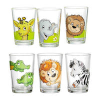 KINDERGLÄSER Dschungeltiere Happy Zoo bunt 205 ml 6er Set - Multicolor, Glas (0.205L) - Ritzenhoff Breker