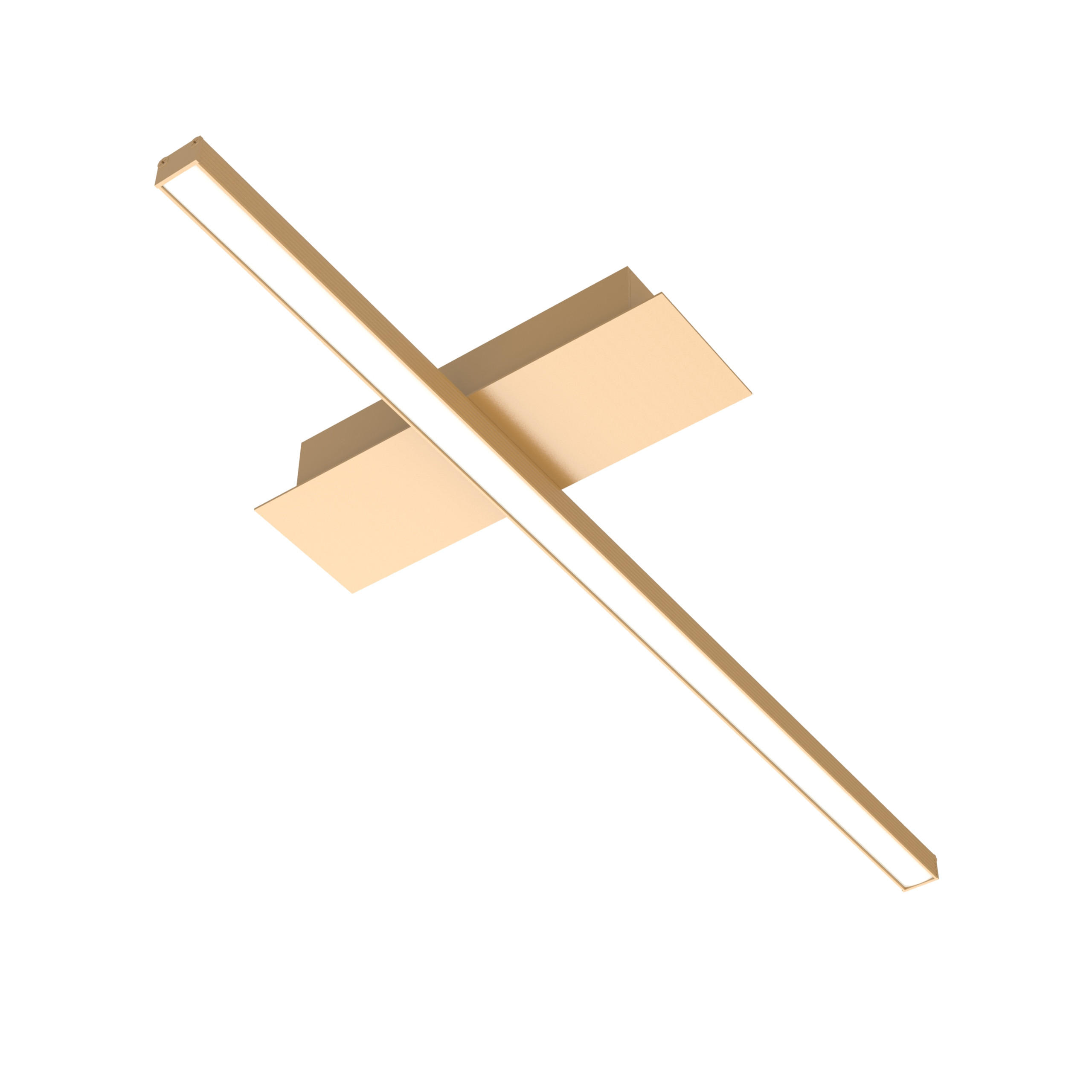 LED-DECKENLEUCHTE - Goldfarben, Metall (2/50/2cm) - Lumicom