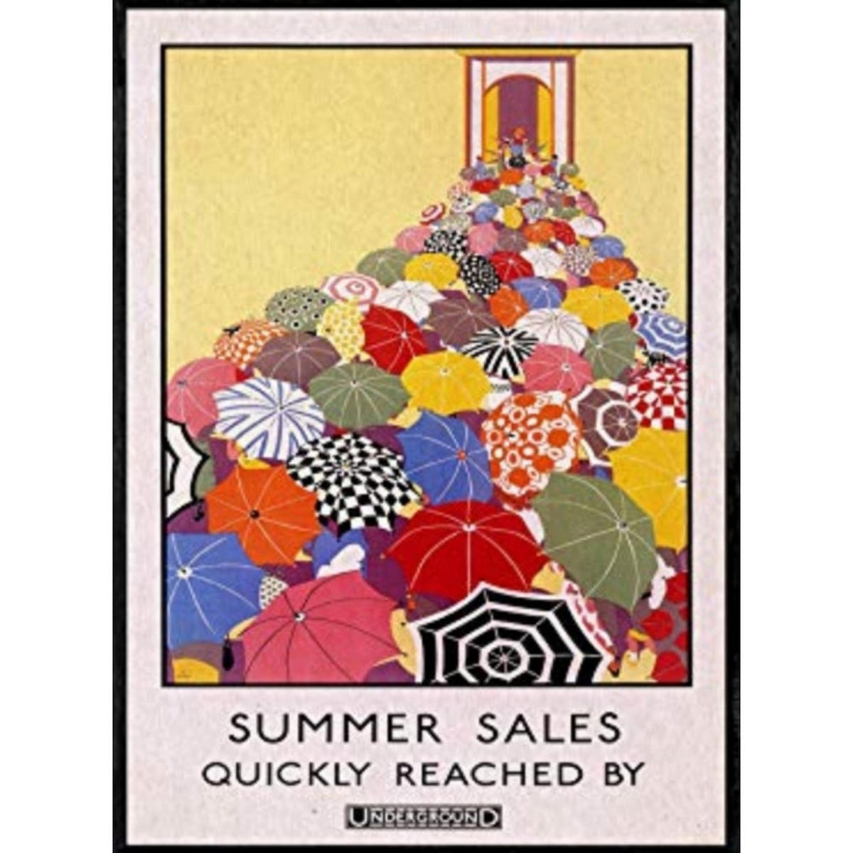 POSTER Europa London Regenschirm A3 Rahmenlos - Klar, Papier (29.7/5/42cm) - Nacnic