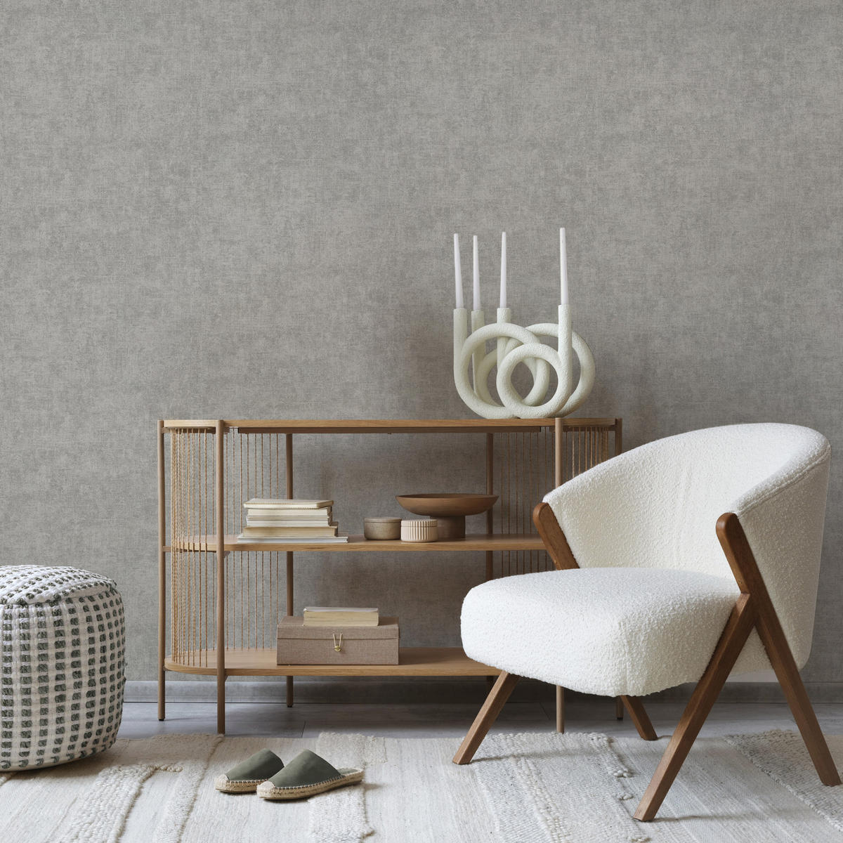 VLIESTAPETE Robuster - Grau, Papier/Kunststoff (104/1000cm) - Superfresco Easy