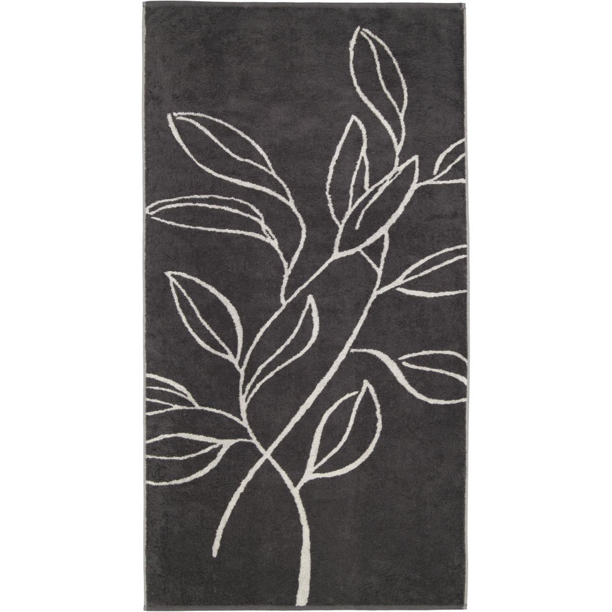 HANDTÜCHER ATELIER FLORAL 6239 BASALT - 77 - Grau, Textil (70/140cm) - Cawoe