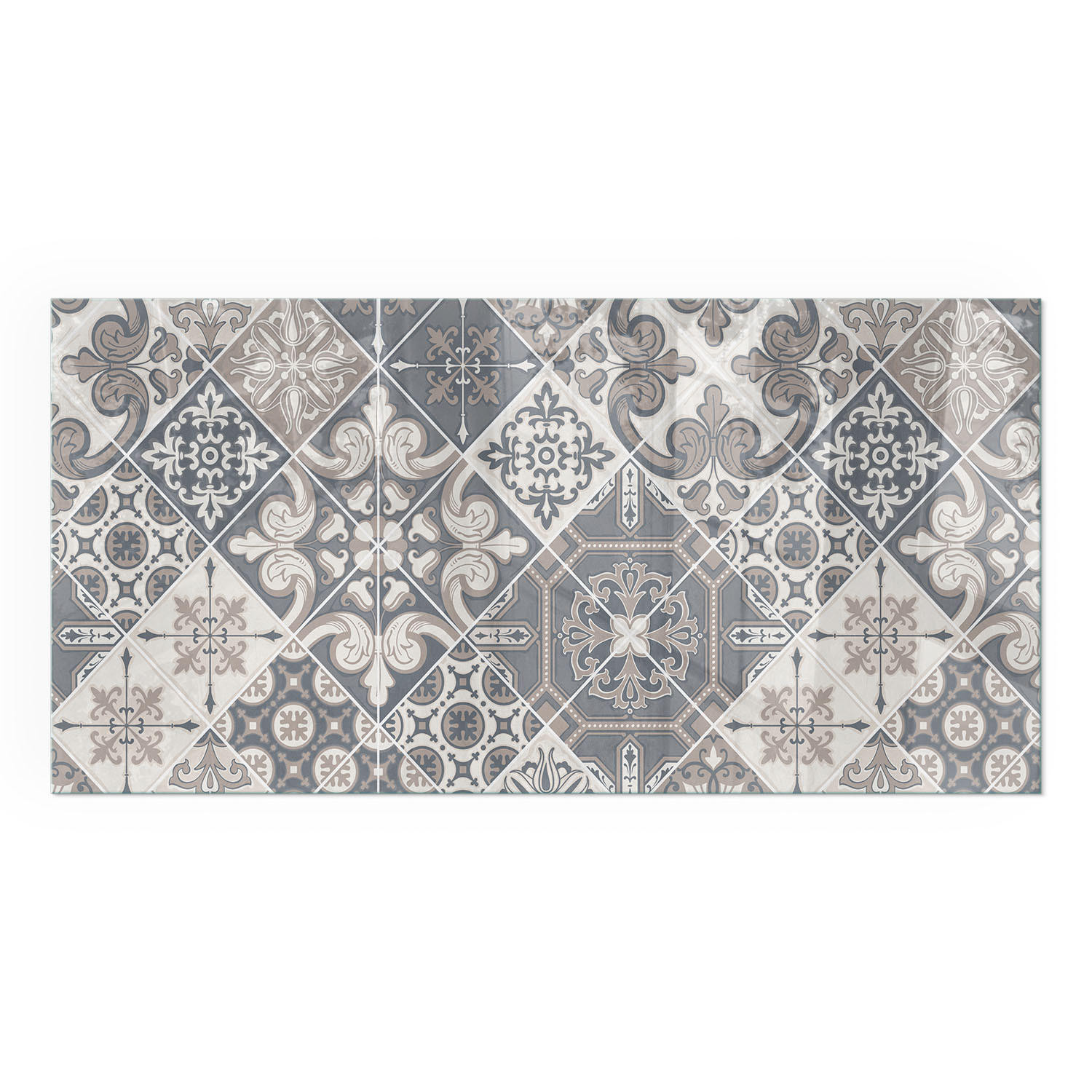 GLASPLATTE für Kamin 120x60 cm - Grau, Glas (120/60/0.4cm) - TULUP