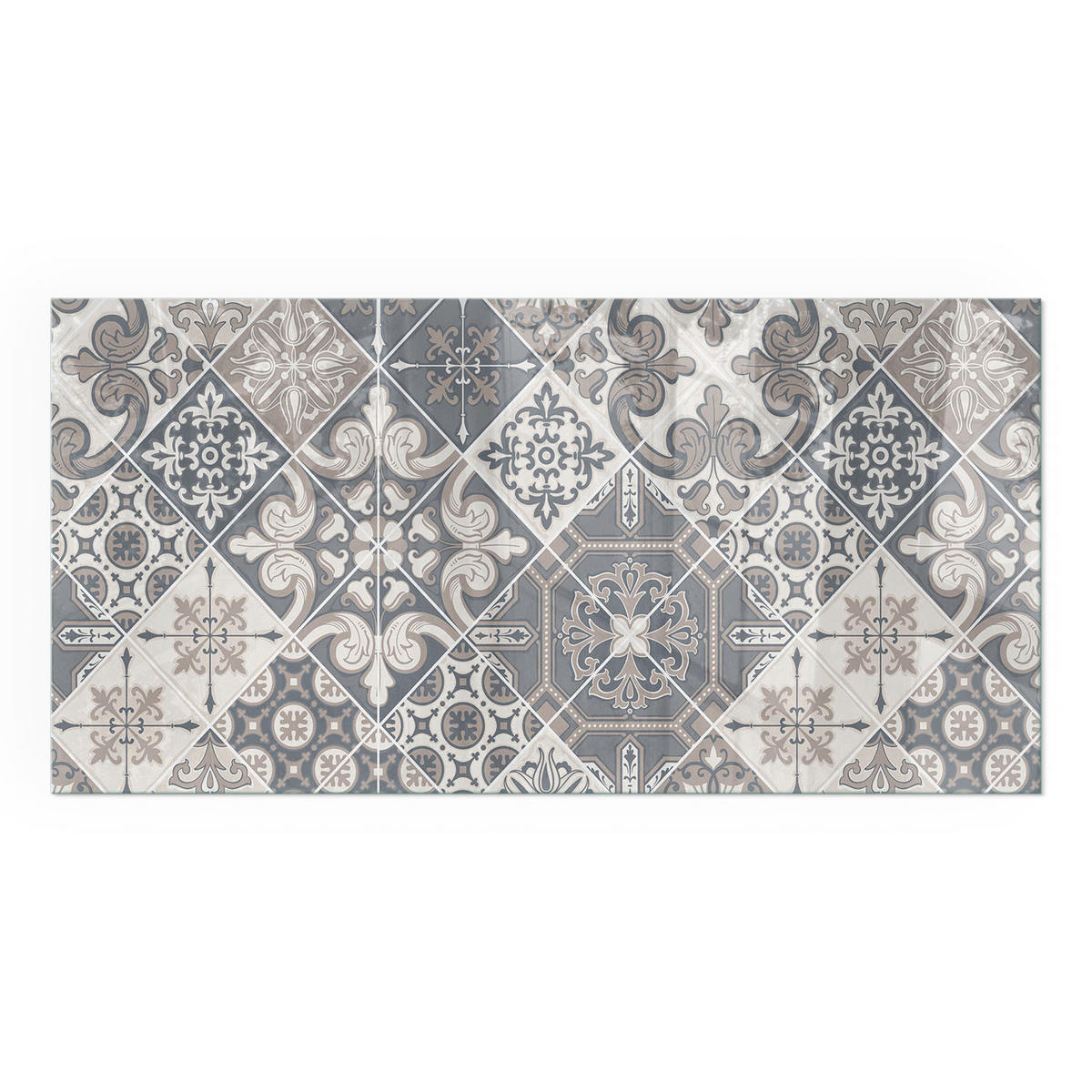 GLASPLATTE für Kamin 120x60 cm - Grau, Glas (120/60/0.4cm) - TULUP