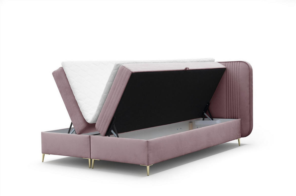 BOXBETT Alize - Altrosa, Holzwerkstoff/Textil (160/200cm) - Fun Möbel