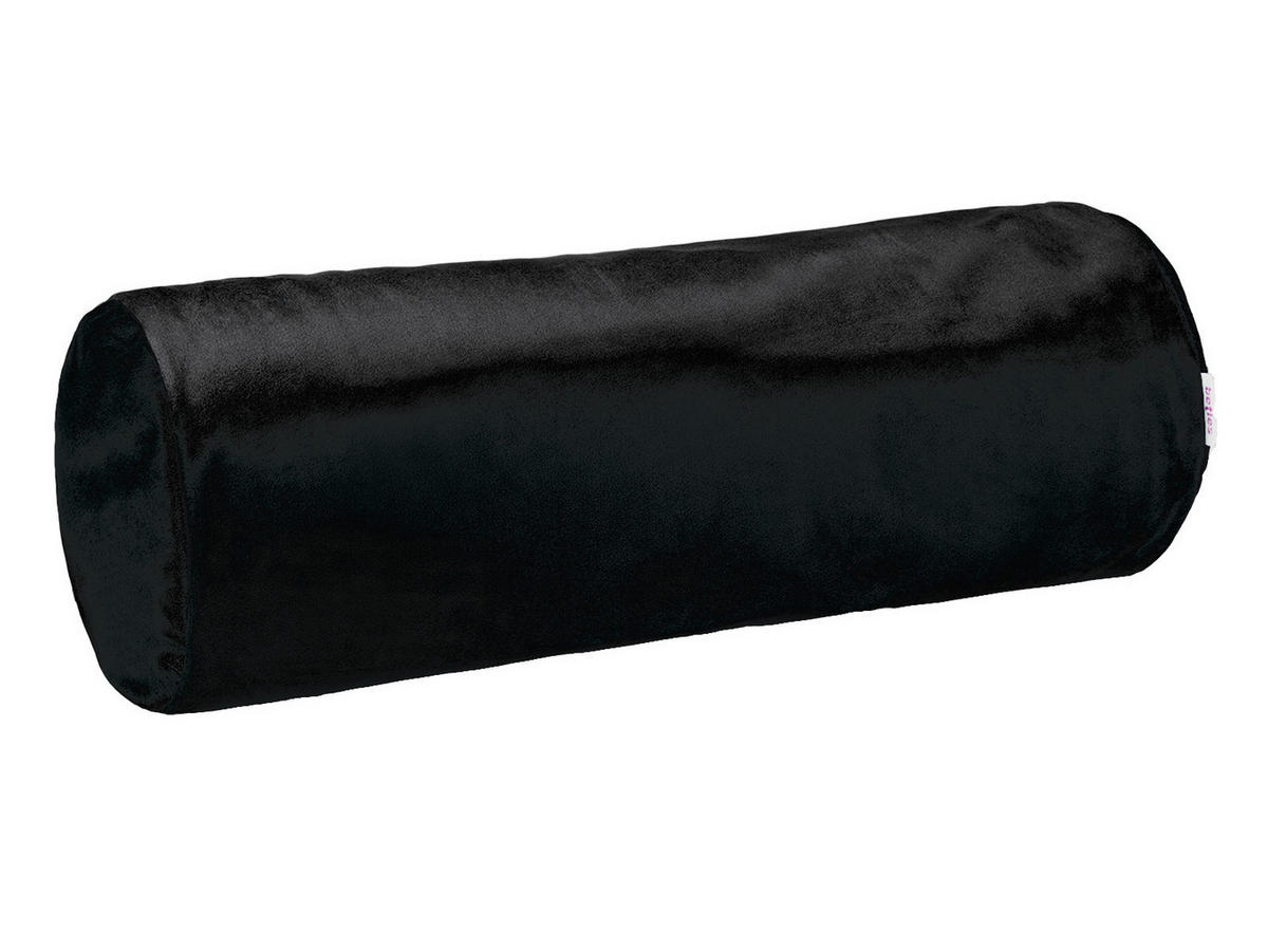 NACKENROLLENHÜLLE Samt&Sonders schwarz 40/15 cm - Schwarz, Textil (15/40cm) - beties Heimtextil