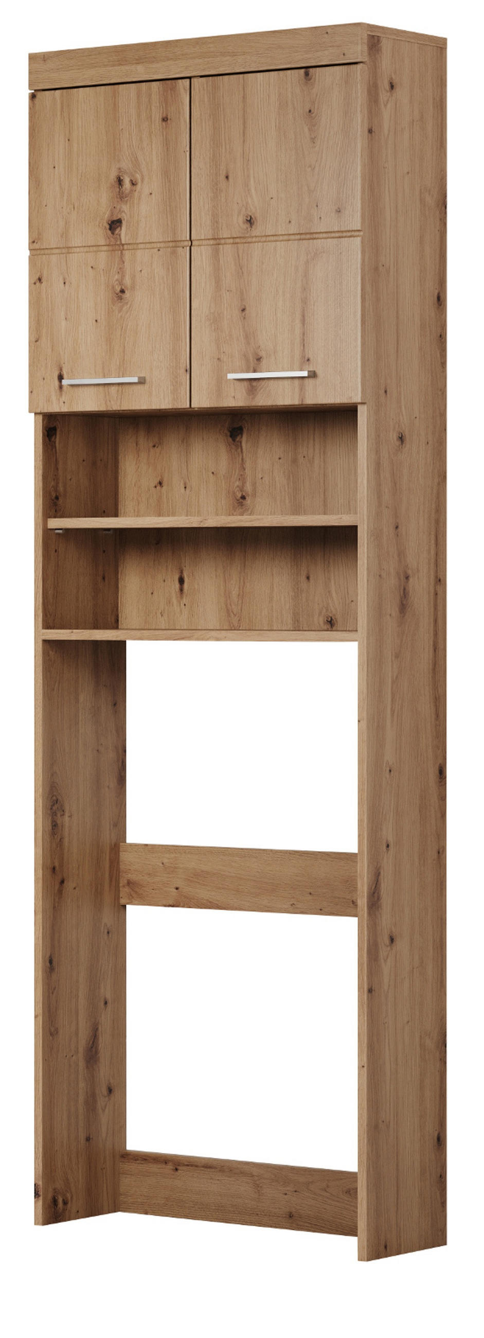 WASCHMASCHINENSCHRANK Asteiche 63 x 187 cm, Waschmaschinenüberbau mit Stauraum - Eichefarben, Holzwerkstoff/Kunststoff (63/187/24cm) - Top.Furn