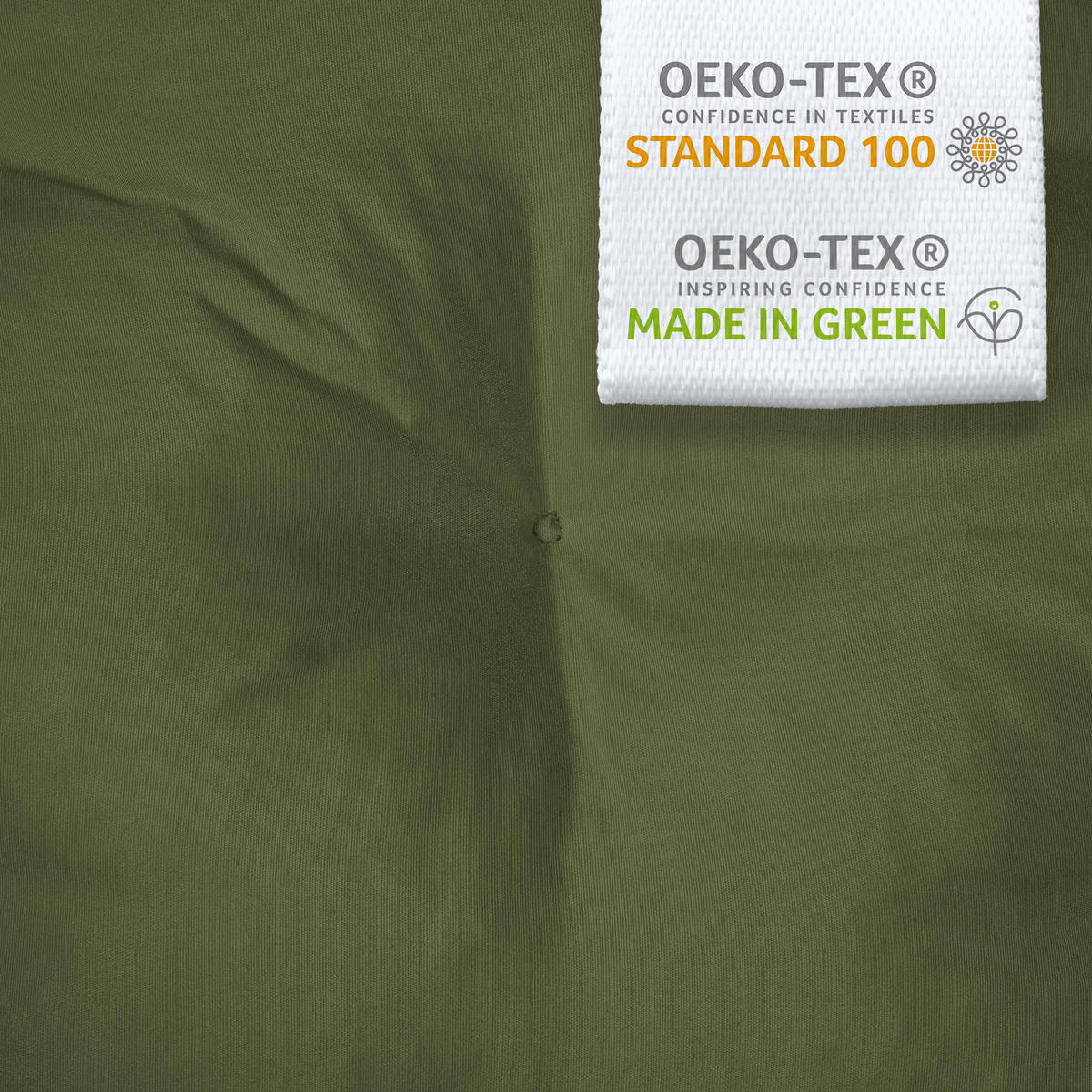 DECKCHAIRAUFLAGE Flair DC 200x50x8cm Olivgrün - Olivgrün, Textil (50/200cm) - Beautissu 