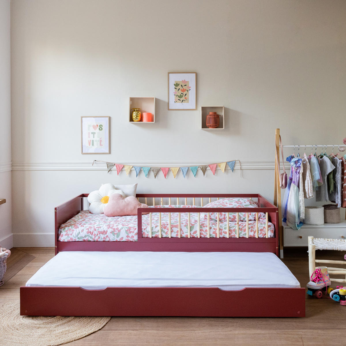 KINDERBETT Adam Terracotta 190/90 cm - Orange, Holz - Happy Garden