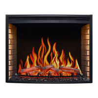 EINBAU-ELEKTROKAMINEINSATZ AF33 – gebogene Scheibe, Breite ≈ 85 cm, 3D-Flammeneffekt, LED-Bleuchtung, Heizfunktion - Schwarz, Glas/Metall (86.6/67.6/86.6cm) - ArtiFlame
