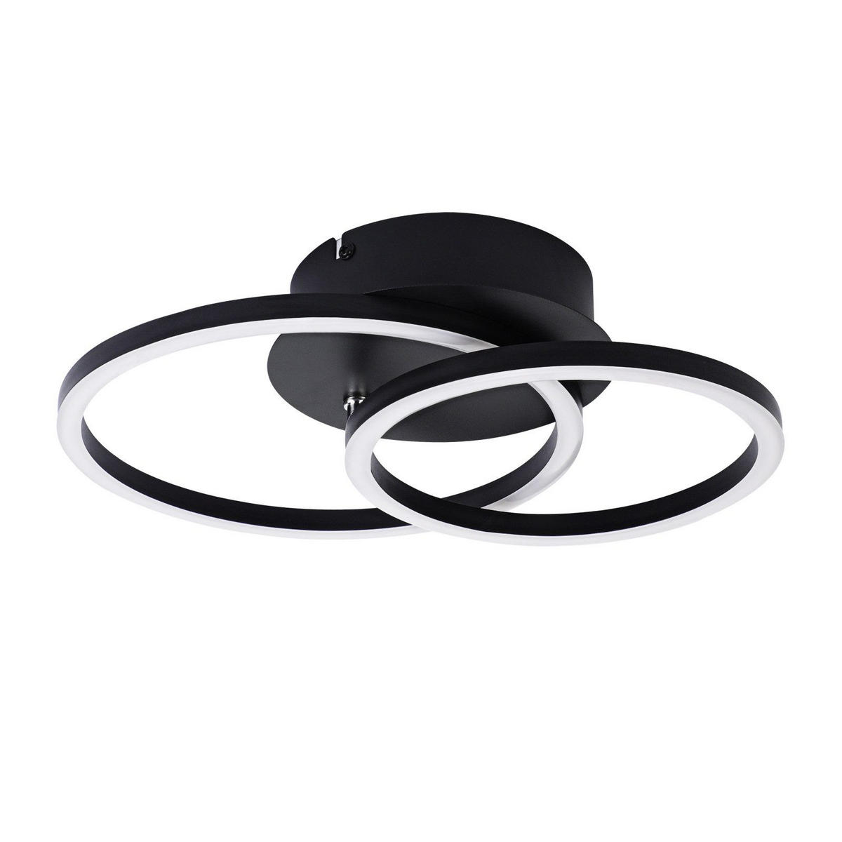 LED-DECKENLEUCHTE Lünen 34.3/25/7.4 cm - Schwarz, Metall (34.3/25/7.4cm) - Nettlife