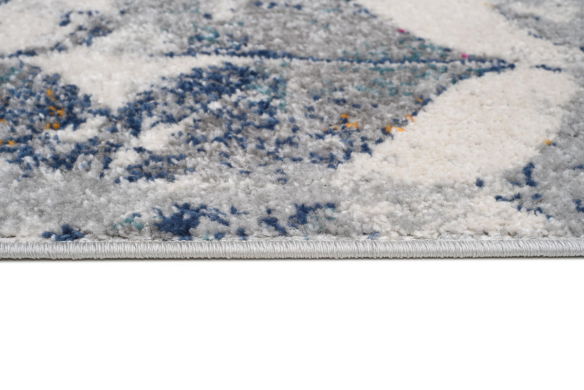 TEPPICHLÄUFER LAZUR Grau Weiß 70/200 cm - Grau, Textil (70/200cm) - Tapiso