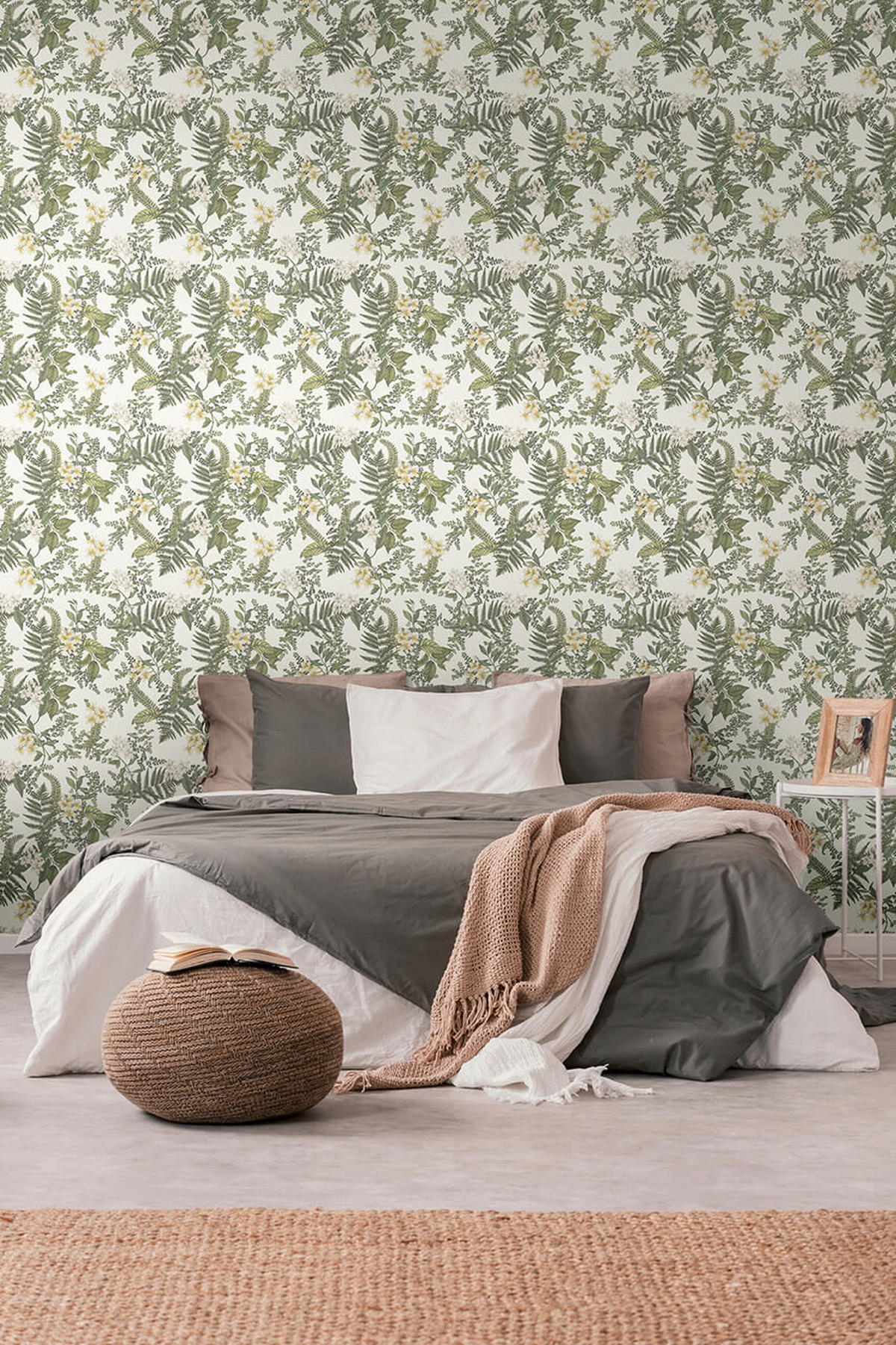 VLIESTAPETE Grün 53/1005 cm - Weiß, Textil (53/1cm) - KUNSTLOFT