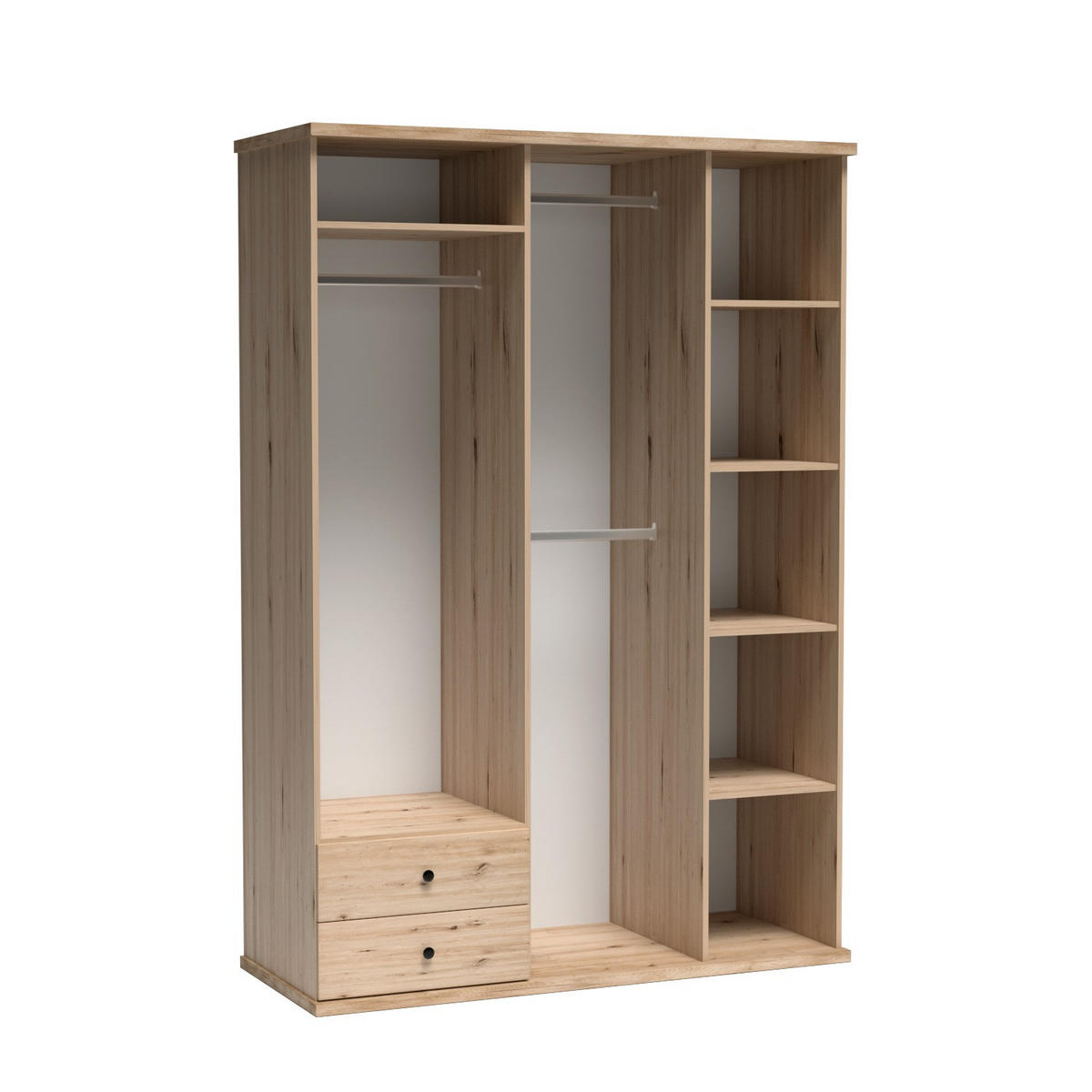 KLEIDERSCHRANK Cali C-23 Artisan 150 cm - Eiche Artisan, Holzwerkstoff (150/213/60cm)