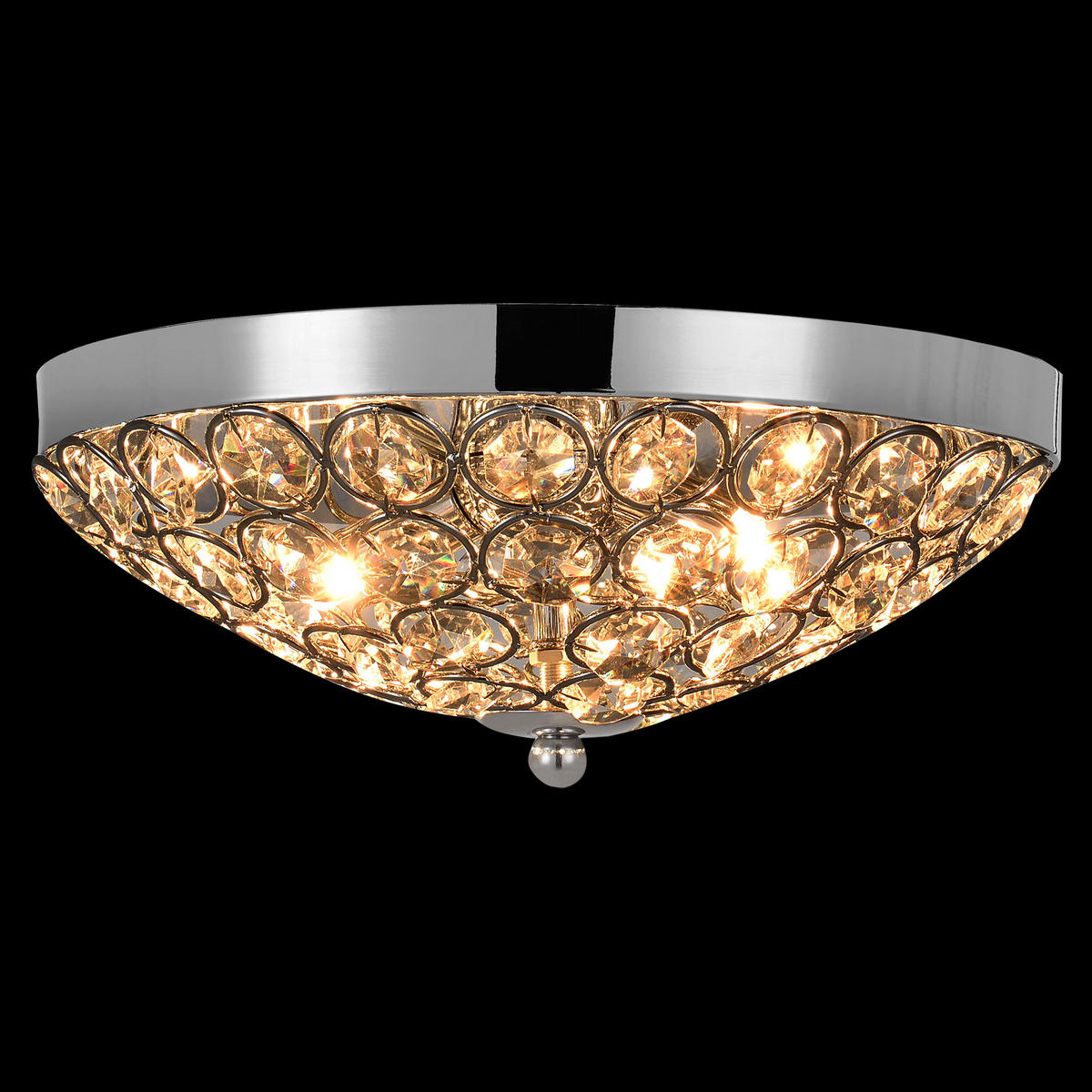 DECKENLEUCHTE Softila - Silberfarben, Metall (30/30/13cm) - lux.pro