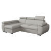 ECKSOFA Boston Mini, Seite: Links - LC+2R - Chromfarben/Greige, Holz/Textil (255/170cm) - MIRJAN24