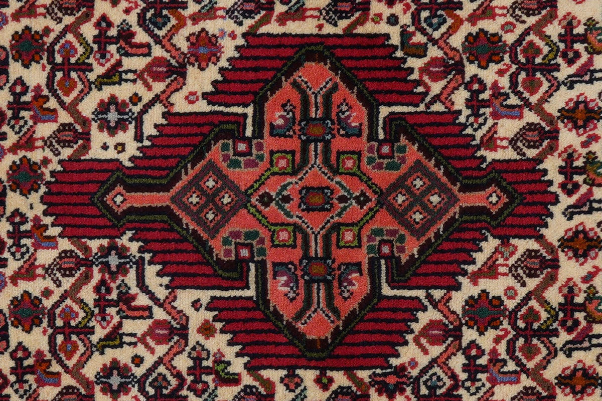 ORIENTTEPPICH handgeknüpft Assadabad Beige 126/78 cm Schurwolle - Beige, Textil (78/126cm) - Looma