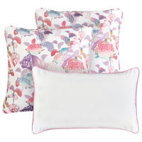 GARTENKISSEN 3er-Set Bunt 50/30 cm Vivid - Pink/Violett, Textil (45/12/45cm) - Beliani