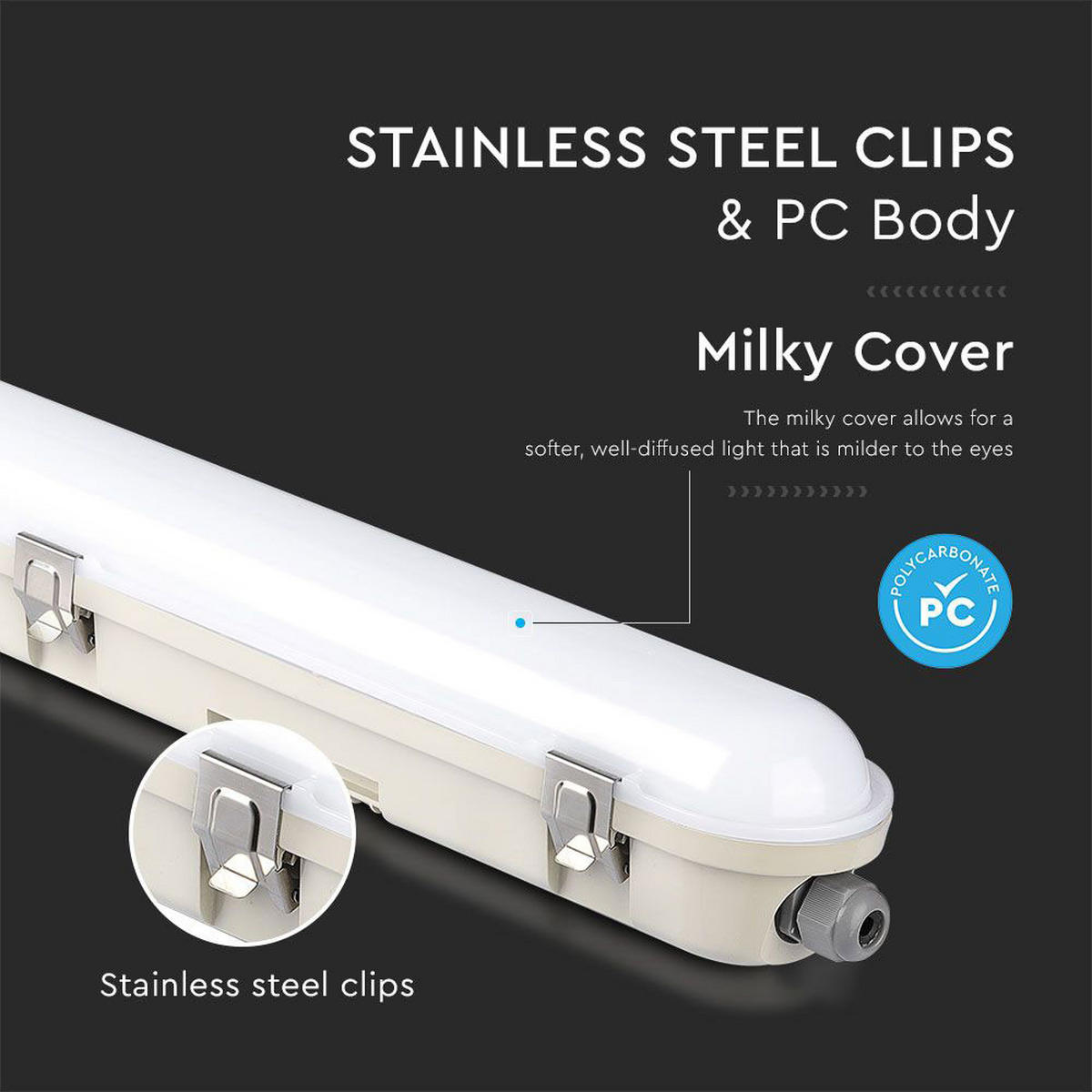 LED DECKENLEUCHTE Weiß Kunststoff - Weiß, Kunststoff (120/7.8/7.2cm)