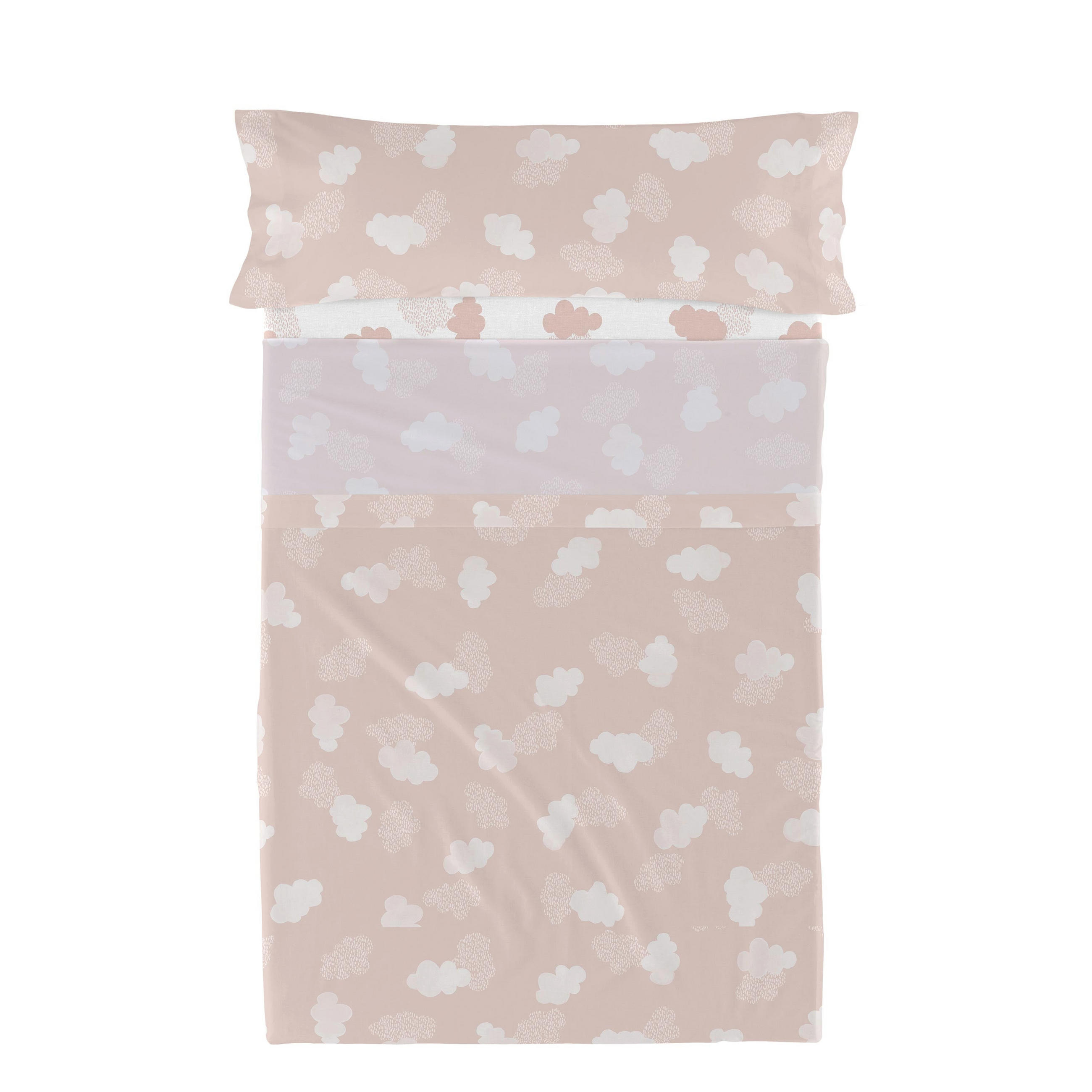 BETTWÄSCHE 2er-Set teiliges clouds 180x270 cm rosa - Pink, Textil (180/270cm) - Happy Friday