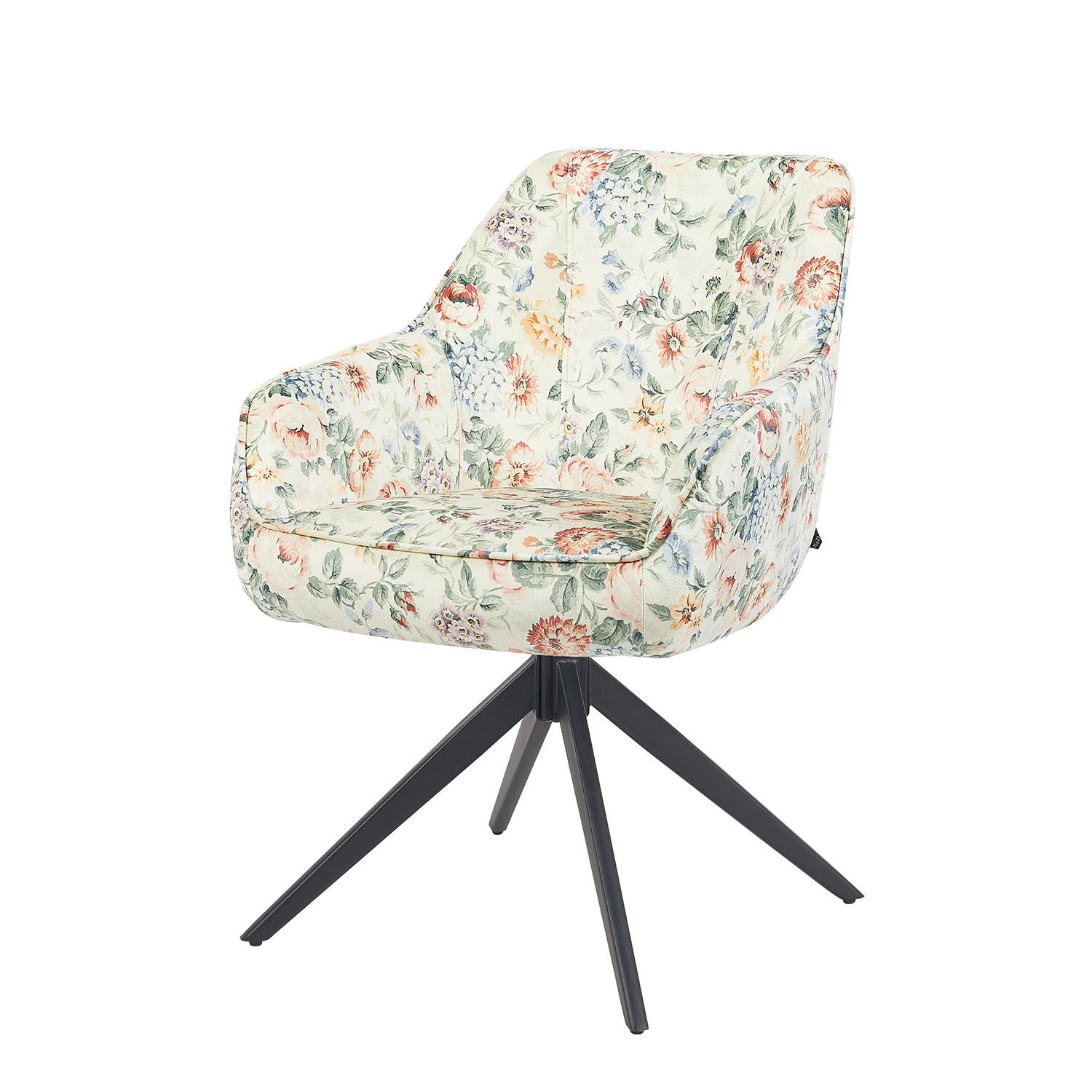 ARMLEHNSTUHL ARVIT - Multicolor/Schwarz, Textil/Metall (58/87/61cm) - B&D Home