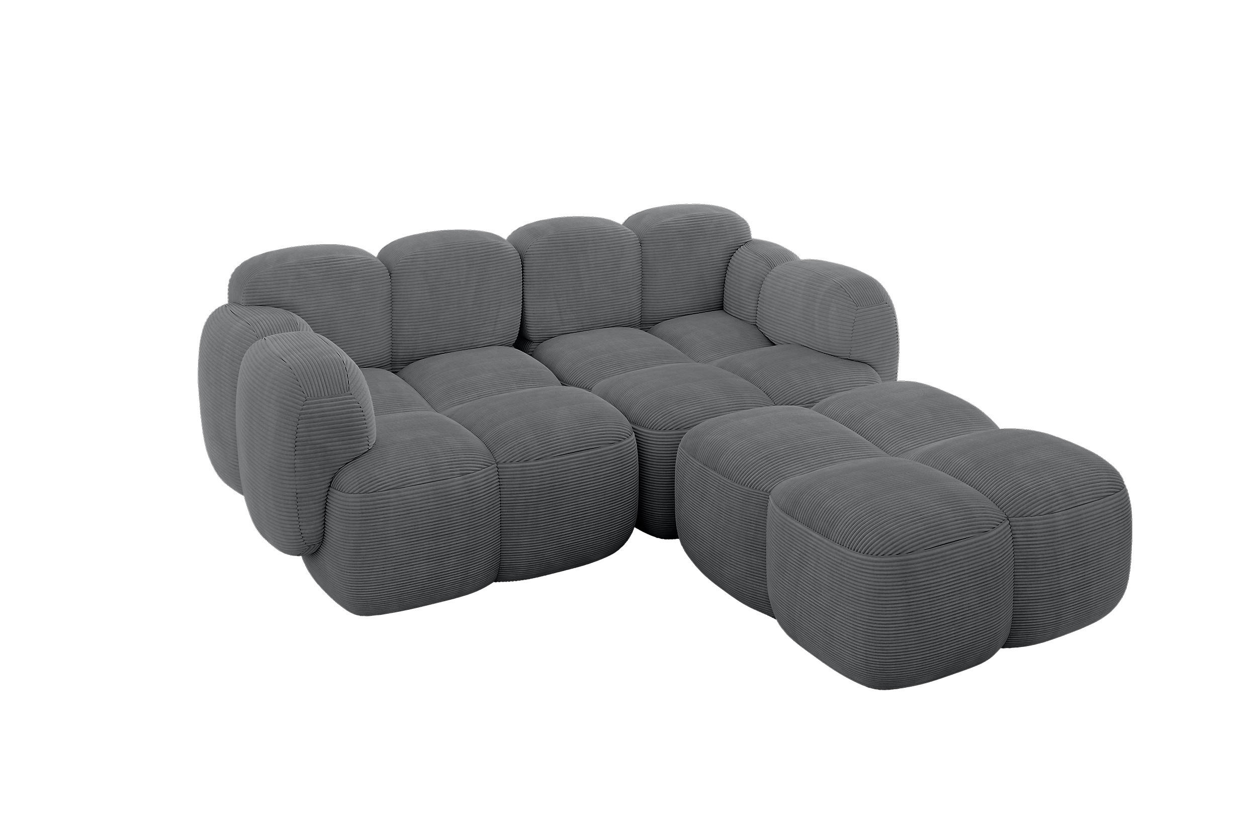 Altdecor Ecksofa Graphit 214x205 cm