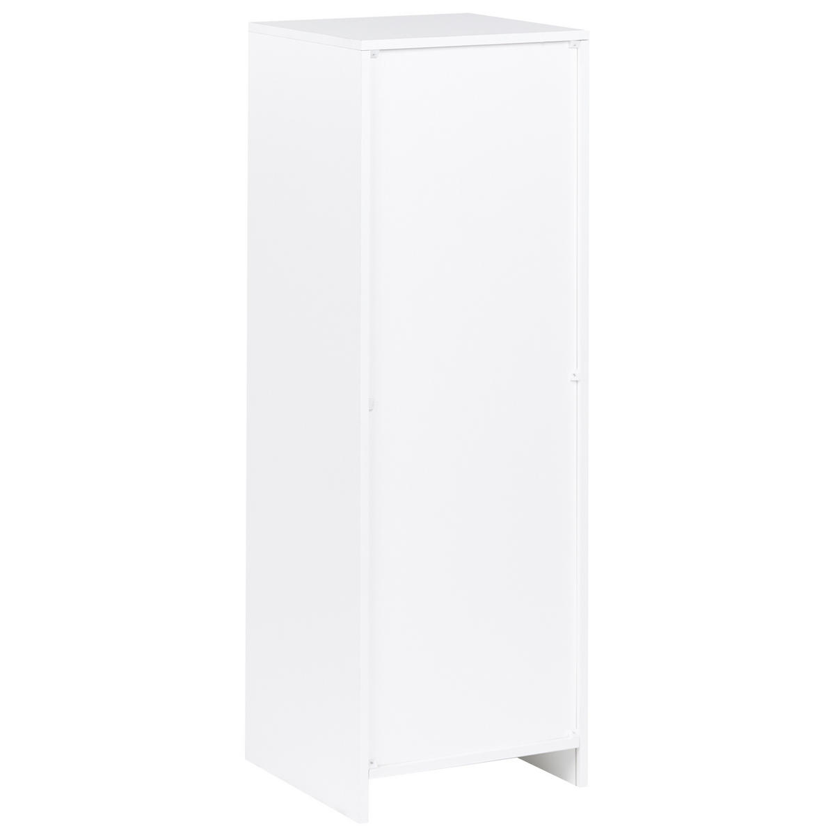 BÜCHERREGAL mit 3 Ebenen 117 cm Weiß Zehna - Weiß, Holzwerkstoff (40/117/40cm) - Beliani