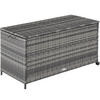 AUFLAGENBOX Kuusamo,117 x 54 x 64 cm,grau - Grau, Kunststoff (54.5/63/117cm) - tectake