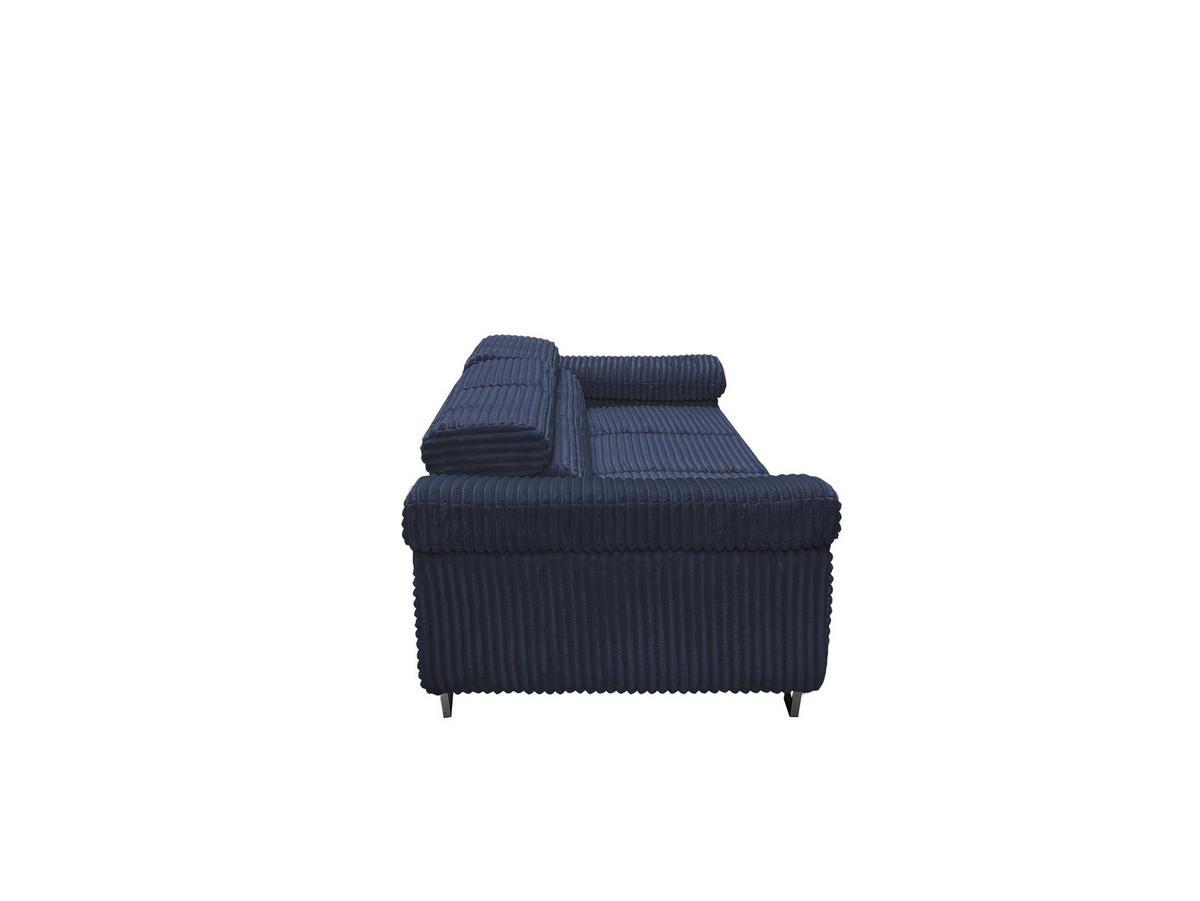 GUSTAW Sitzgarnitur 3+2+1, Schlafsofa 3-Sitzer, Cordbezug Blau - Blau, Textil (225/92/101cm) - KS Home Concept