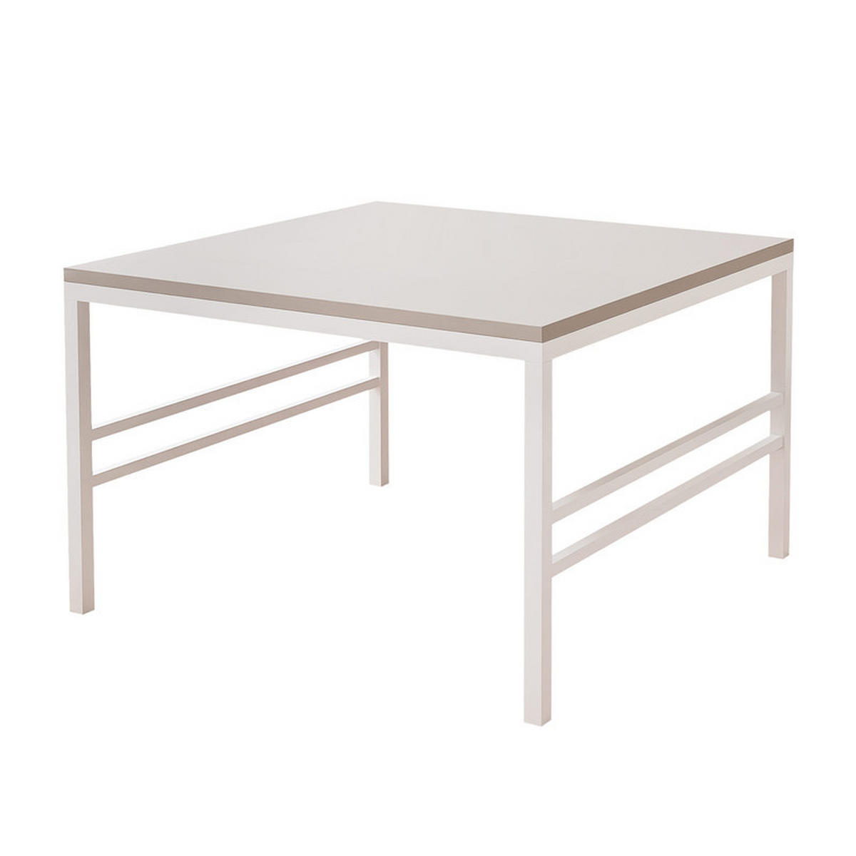 COUCHTISCH FORMA 60/60 cm Quadrat, Weiß / Kaschmir - Kaschmir/Weiß, Metall (60/60/40cm) - Idohome
