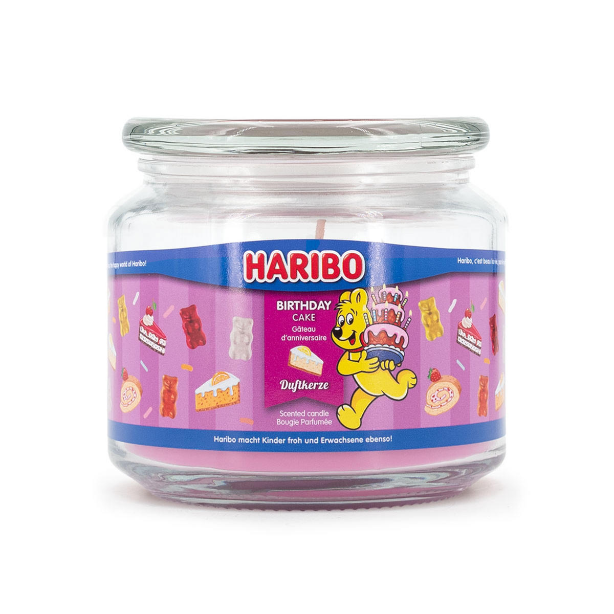 HARIBO™ Duftkerze - Rosa, Glas/Naturmaterialen (9.5cm)