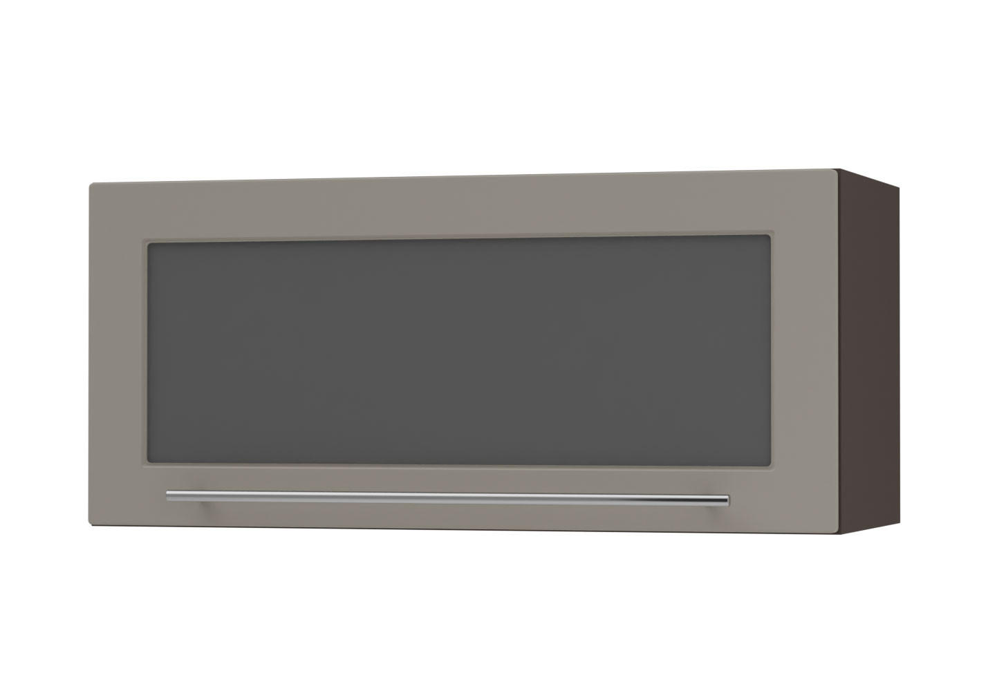 KLAPPHÄNGESCHRANK Kvantum W4BS/80-AV Beige Matt / Lava Matt 80 / 32,5 / 36cm - Dunkelgrau/Beige, Holz/Holzwerkstoff (80/36/32.5cm) - Feldmann-Wohnen