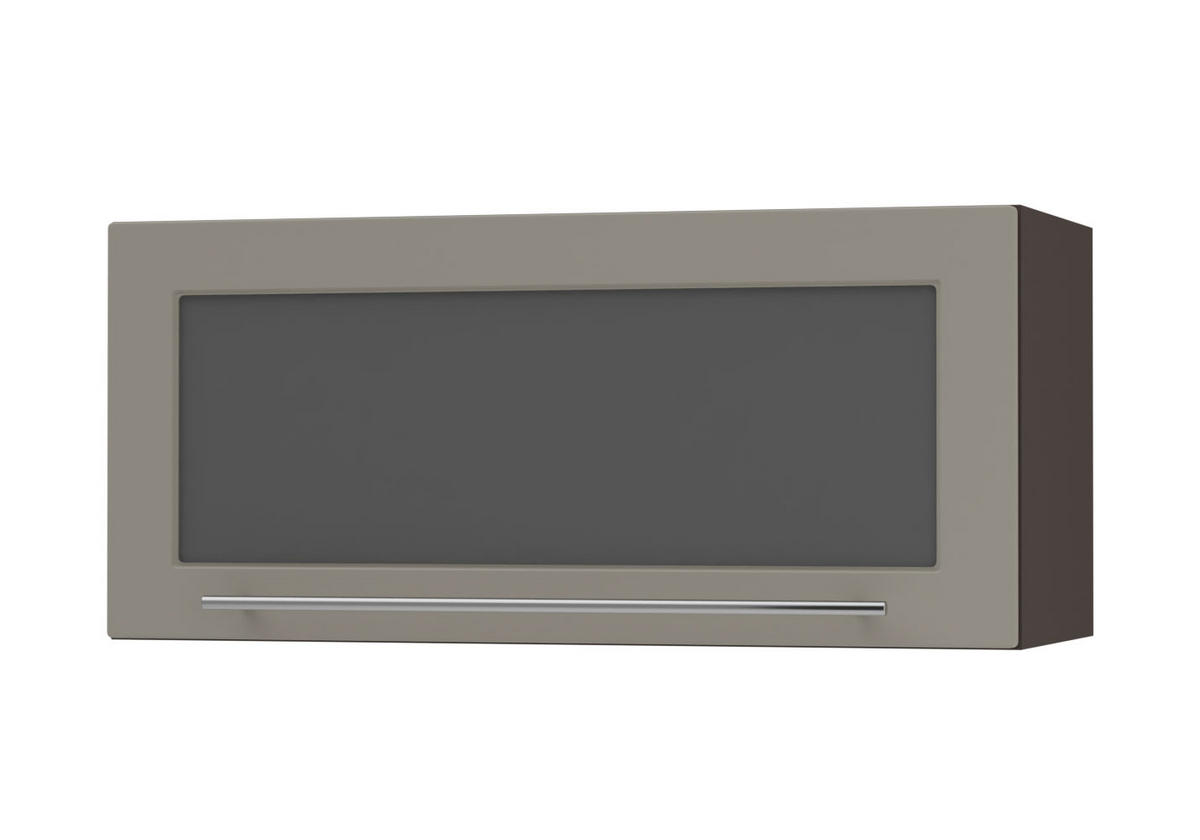 KLAPPHÄNGESCHRANK Kvantum W4BS/80-AV Beige Matt / Lava Matt 80 / 32,5 / 36cm - Dunkelgrau/Beige, Holz/Holzwerkstoff (80/36/32.5cm) - Feldmann-Wohnen