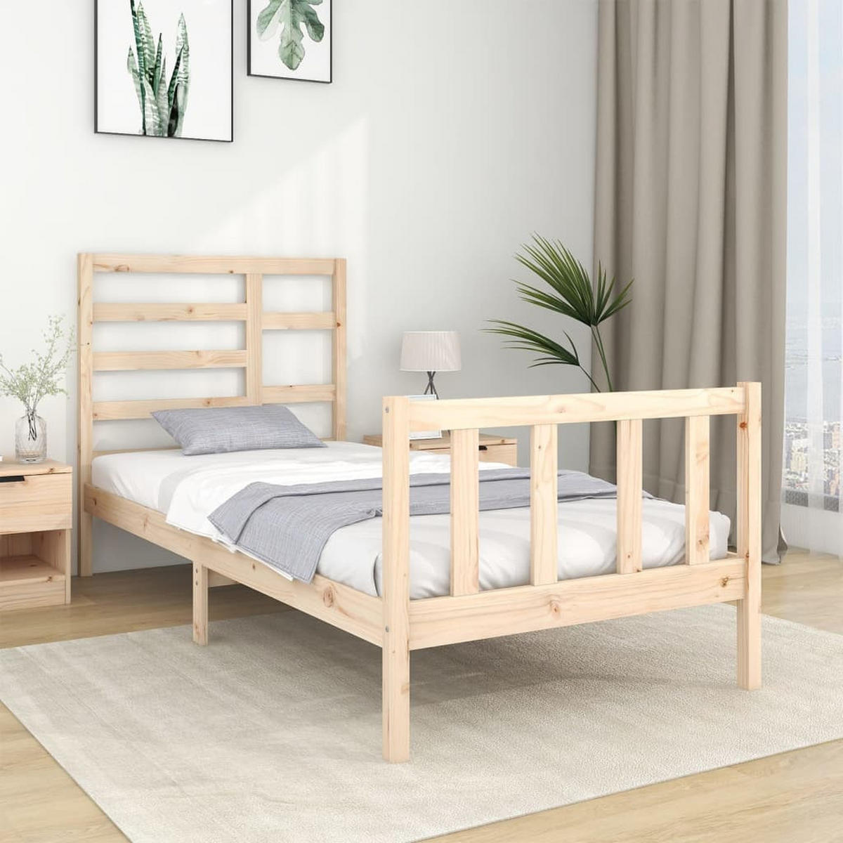 BETT Nemeth 104/195.5 cm - Braun, Holz (90/190cm) - Nettlife