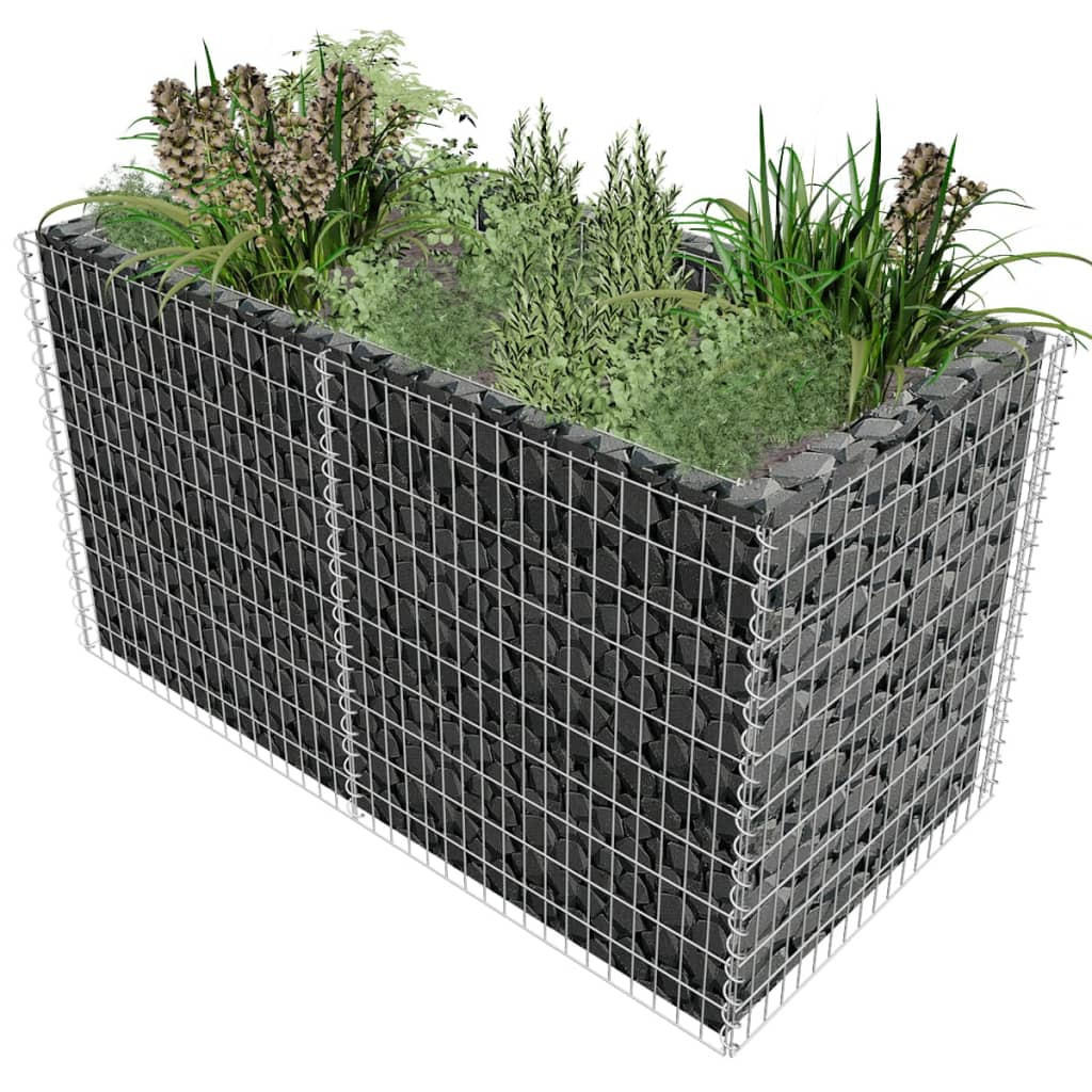 Deluke Gabionen Silber 180x100x90 cm