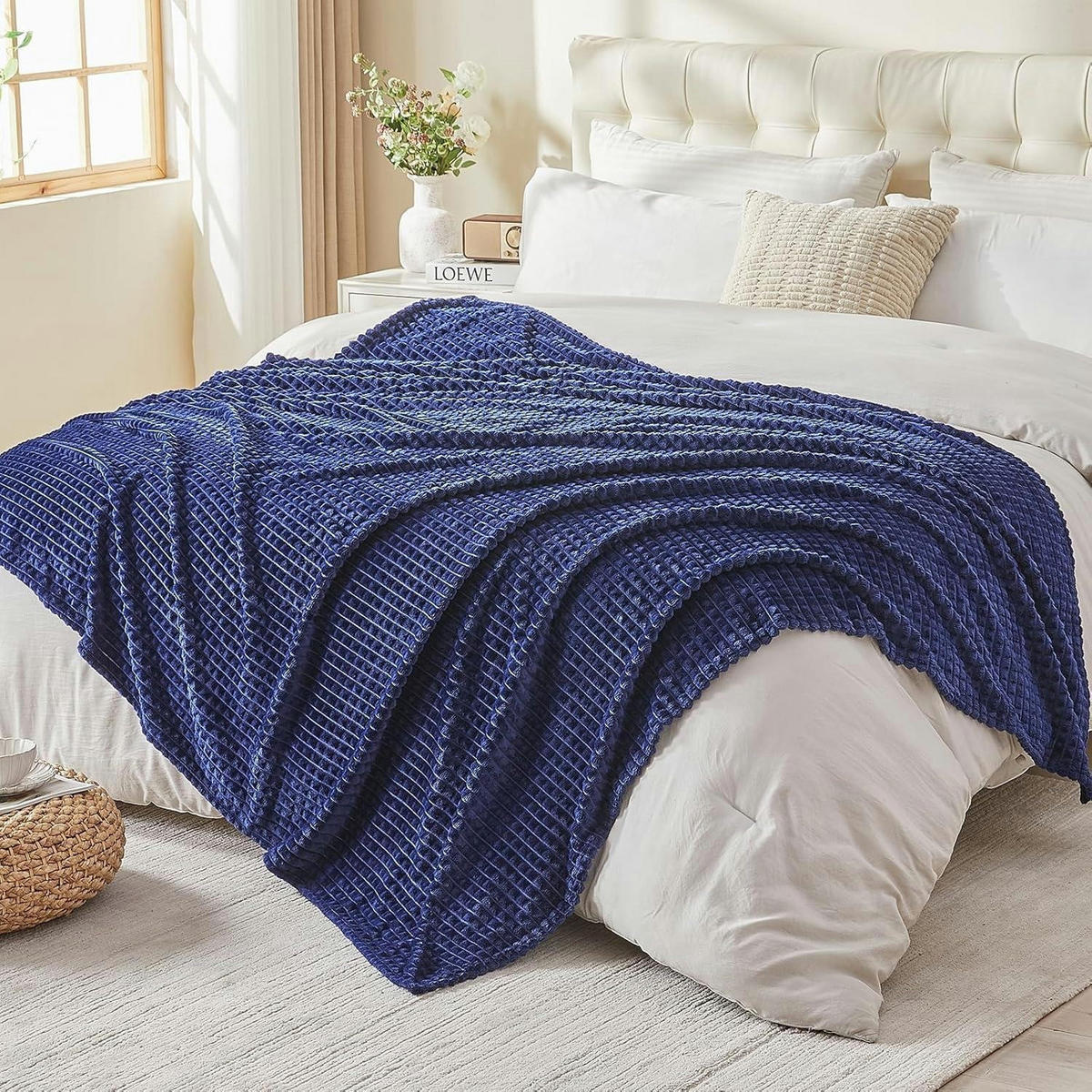 KUSCHELDECKE 150 x 200 cm Marineblau - Dunkelblau, Textil (150/200cm)