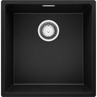 UNTERBAUSPÜLE GRANIT London, 2-er set Schwarz 46/47 cm 1 Becken + Ablauf-Set ab 50er Unterschrank - Chromfarben/Schwarz, Kunststoff (46/20/47cm) - Primagran