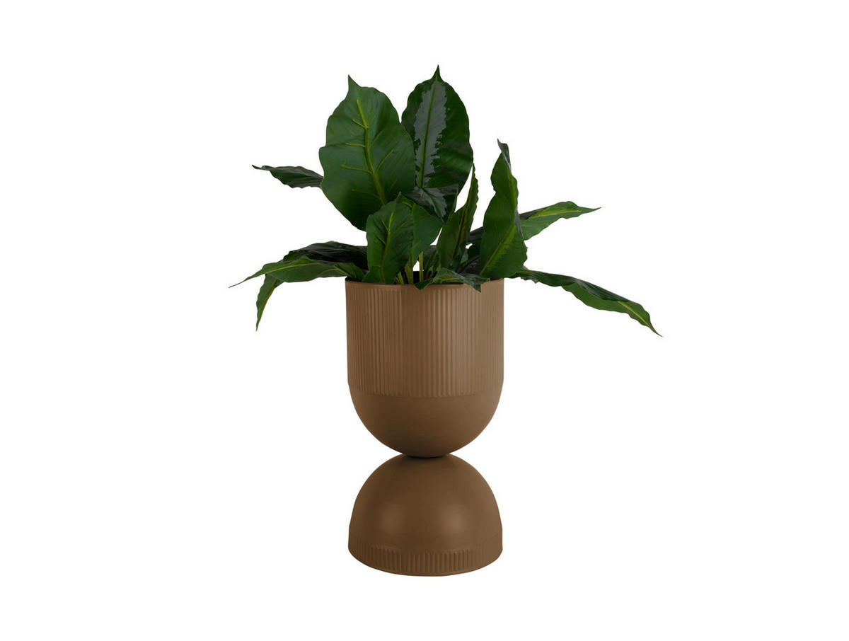 BLUMENTOPF Tonar Braun 25.5/25.5/45 cm - Braun, Metall (45cm) - Present Time