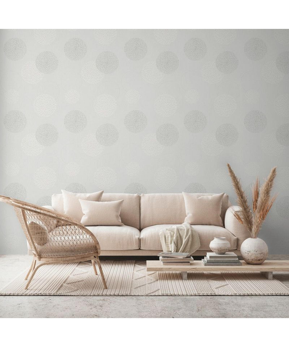 VLIESTAPETE Grau 53/1005 cm - Weiß/Grau, Textil (53/1cm) - KUNSTLOFT