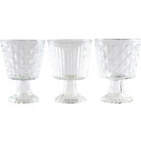 WINDLICHTER Sevilla 3er-Set - Transparent, Glas (11.5/16/11.5cm) - FURNARO