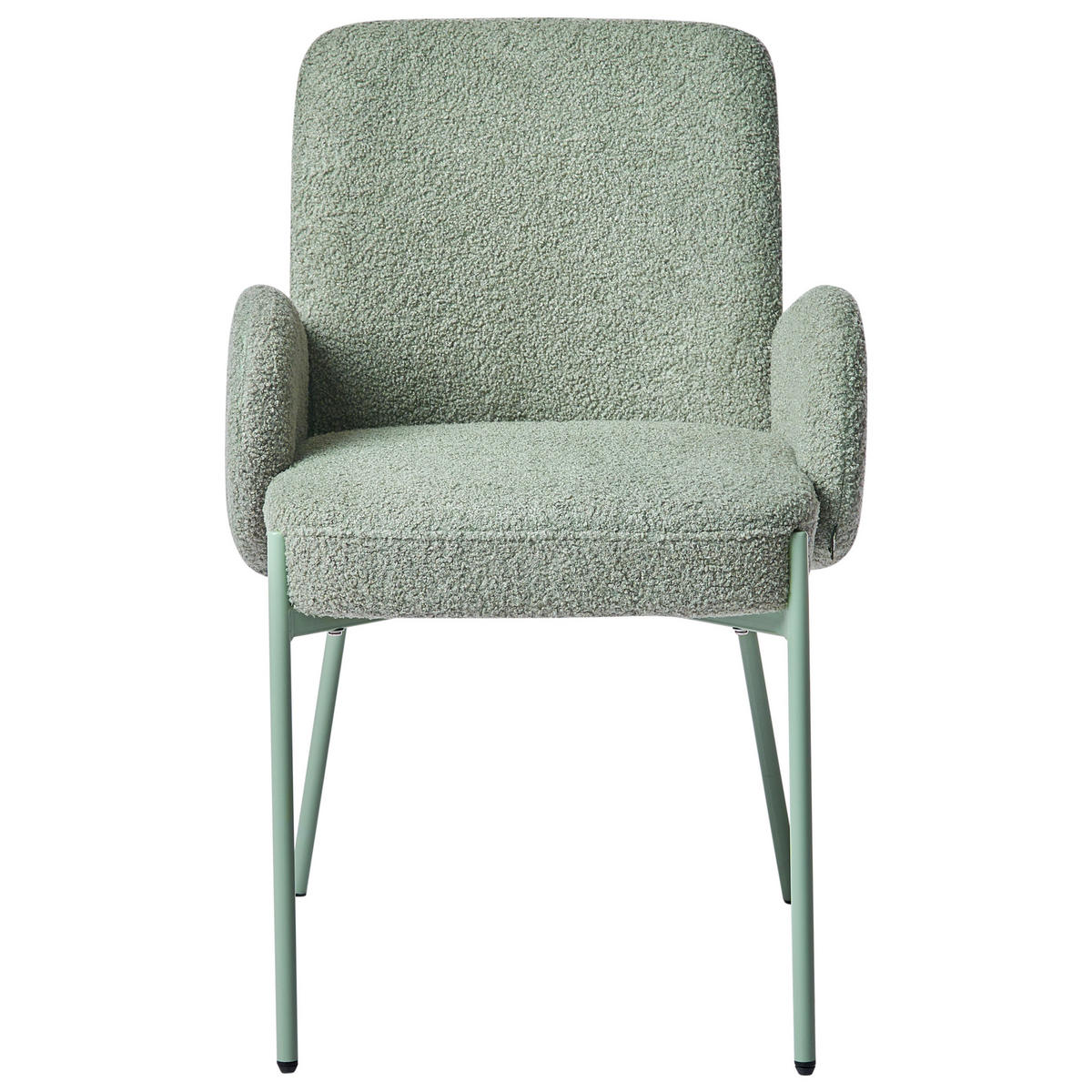JÍDELNÍ ŽIDLE Bouclé Světle zelená Magee - světle zelená, textil (55/86/58cm) - Beliani